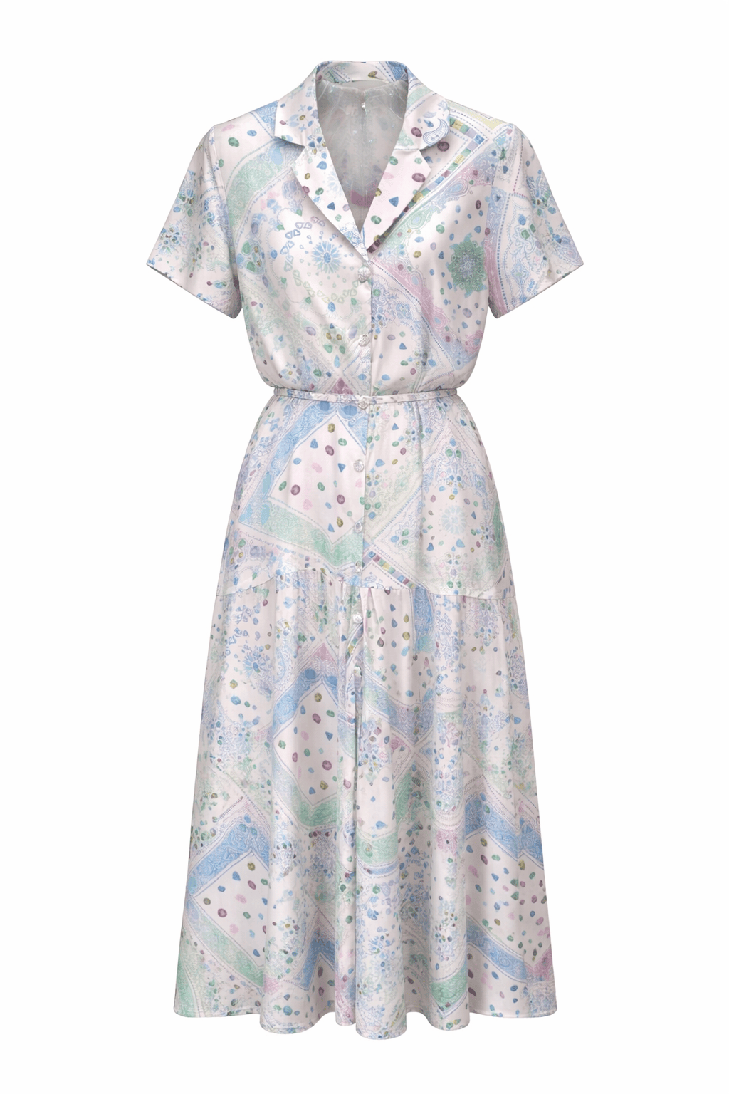 Maison Clad DRESS CHARLOTTE BANDANA PARAIBA OFF WHITE MCL00954