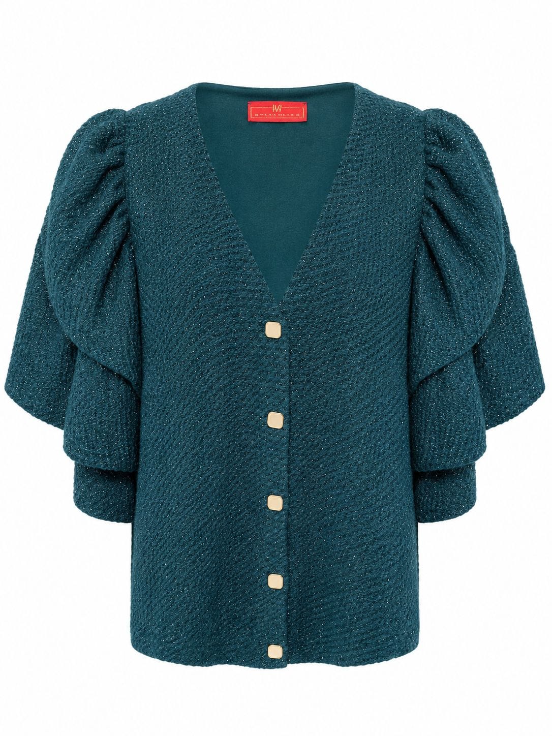 Maison Clad DRESS FAIRY TWEED GREEN MCL13193