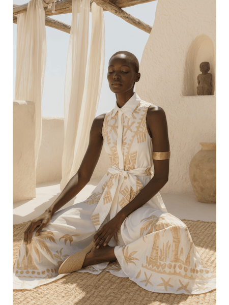 Maison Clad DRESS GOLD GODDESS OFF WHITE MCL11498 - NO BESPOKE AVAILABLE