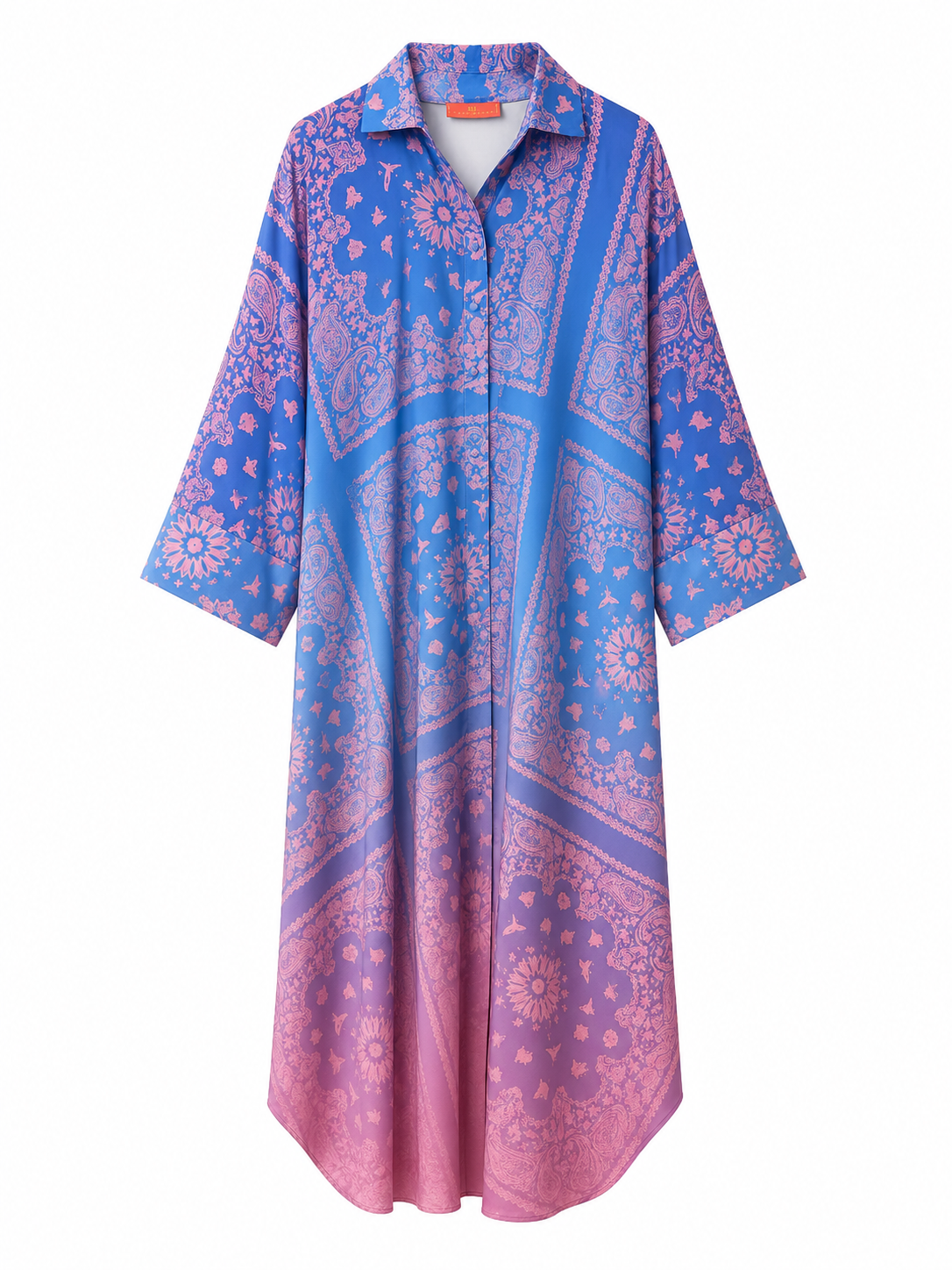 Maison Clad DRESS GUAVA BANDANA GRADIENT PURPLE PINK MCL12171