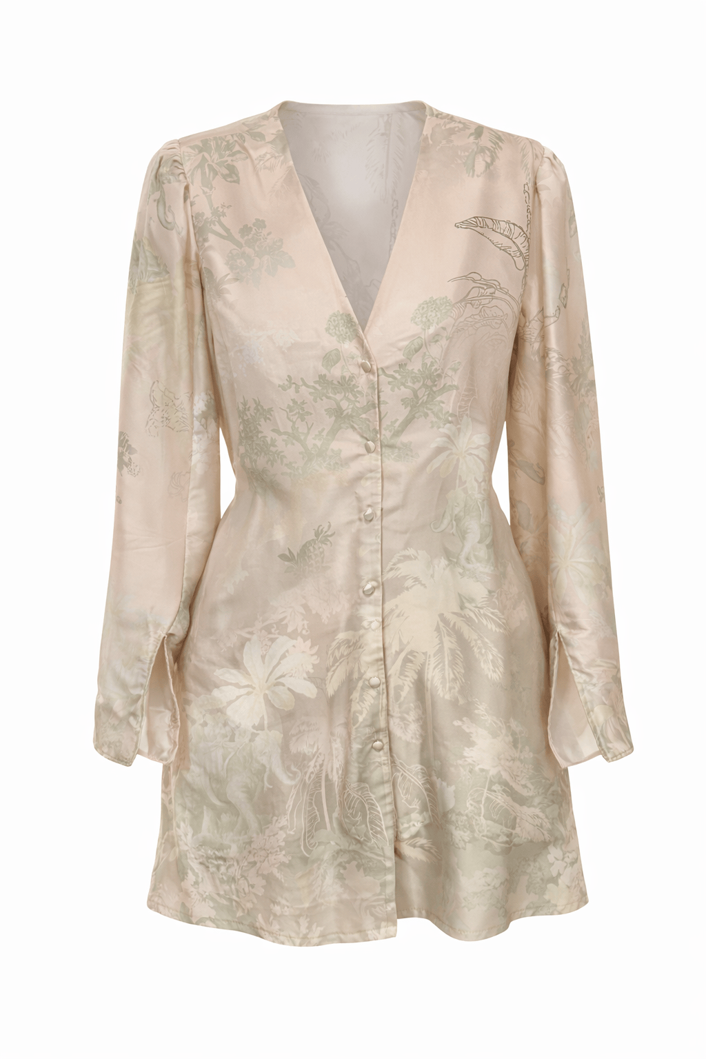 Maison Clad DRESS KURT SHORT ELEPHANT OLIVE MCL00539