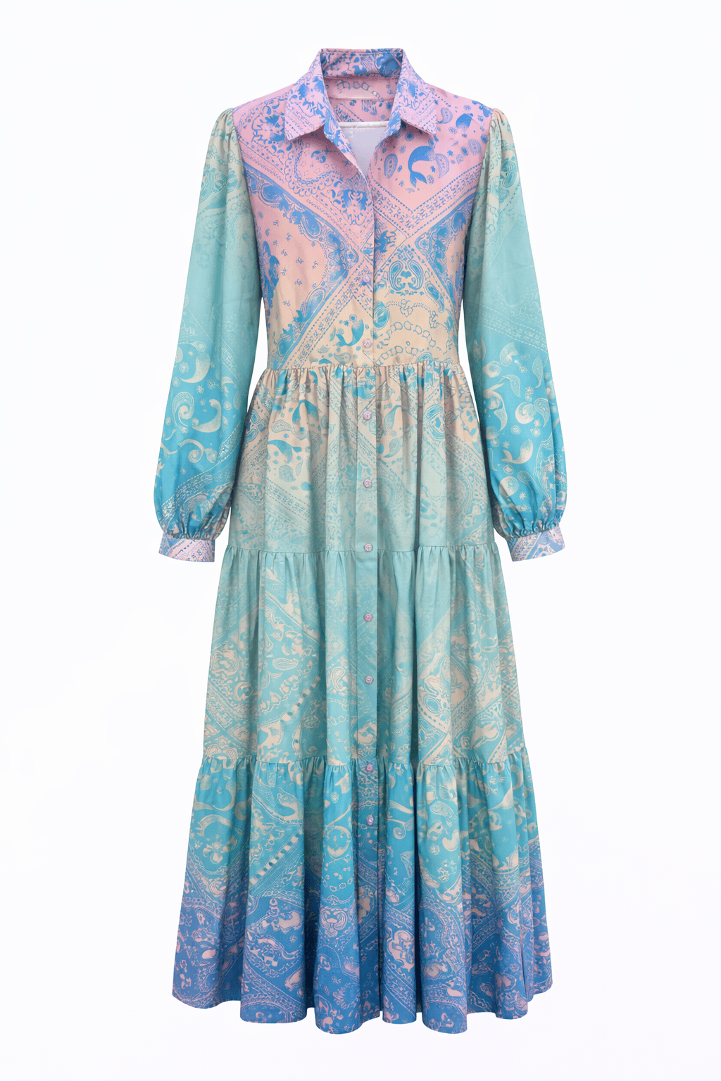 Maison Clad DRESS NESTOR BANDANA TURQUOISE MCL00194