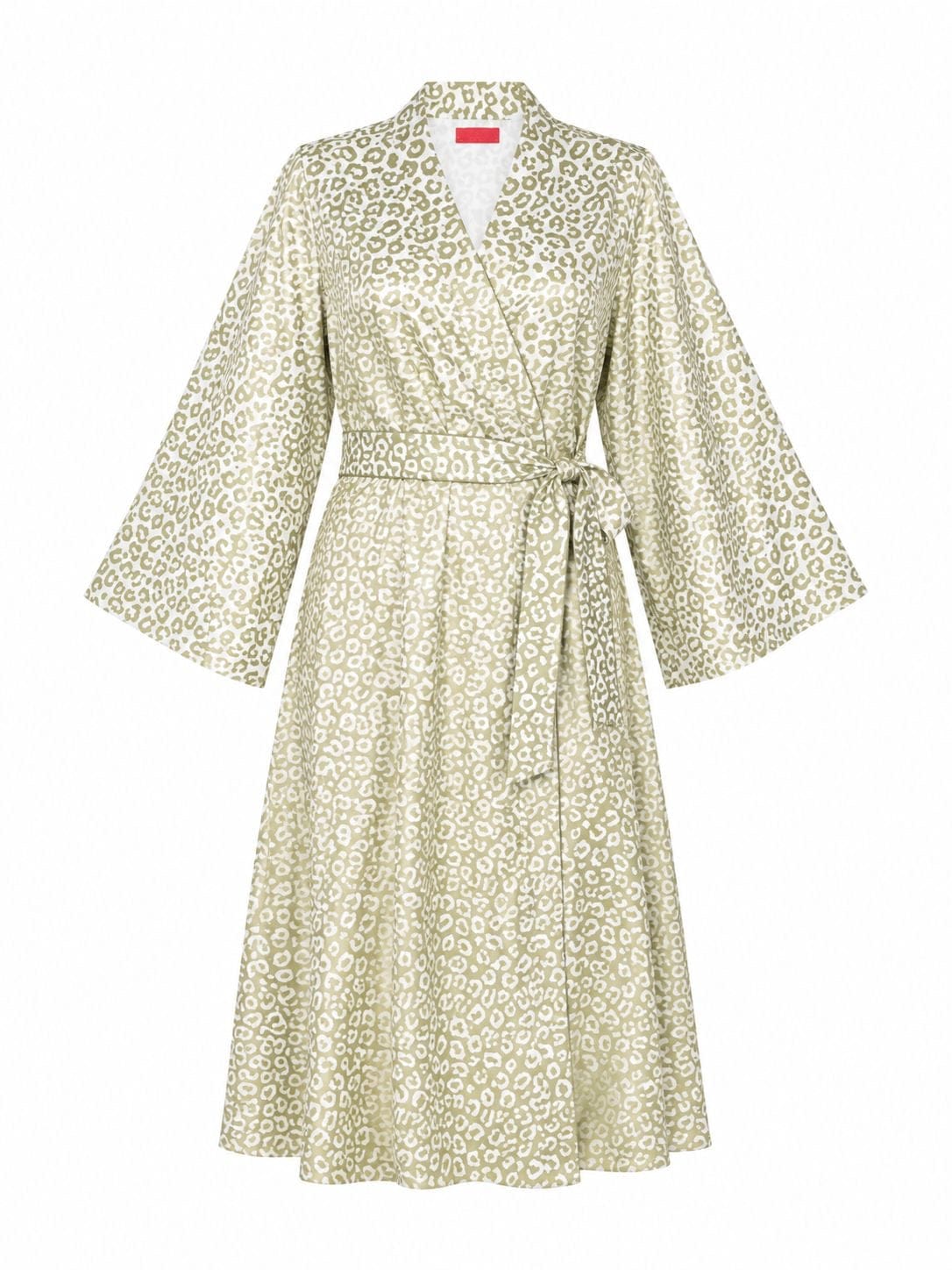 Maison Clad DRESS RAFFIE GRADIENT LEO OLIVE MCL11573