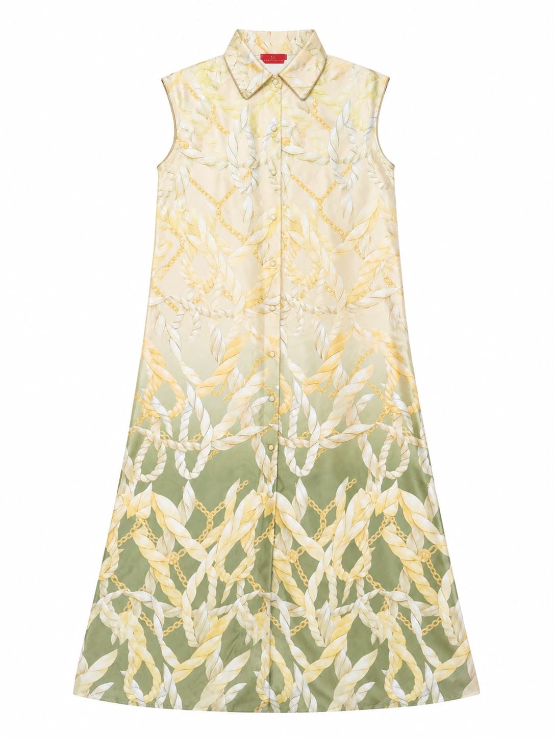 Maison Clad DRESS SHANDI OLIVE CHAIN MCL12628