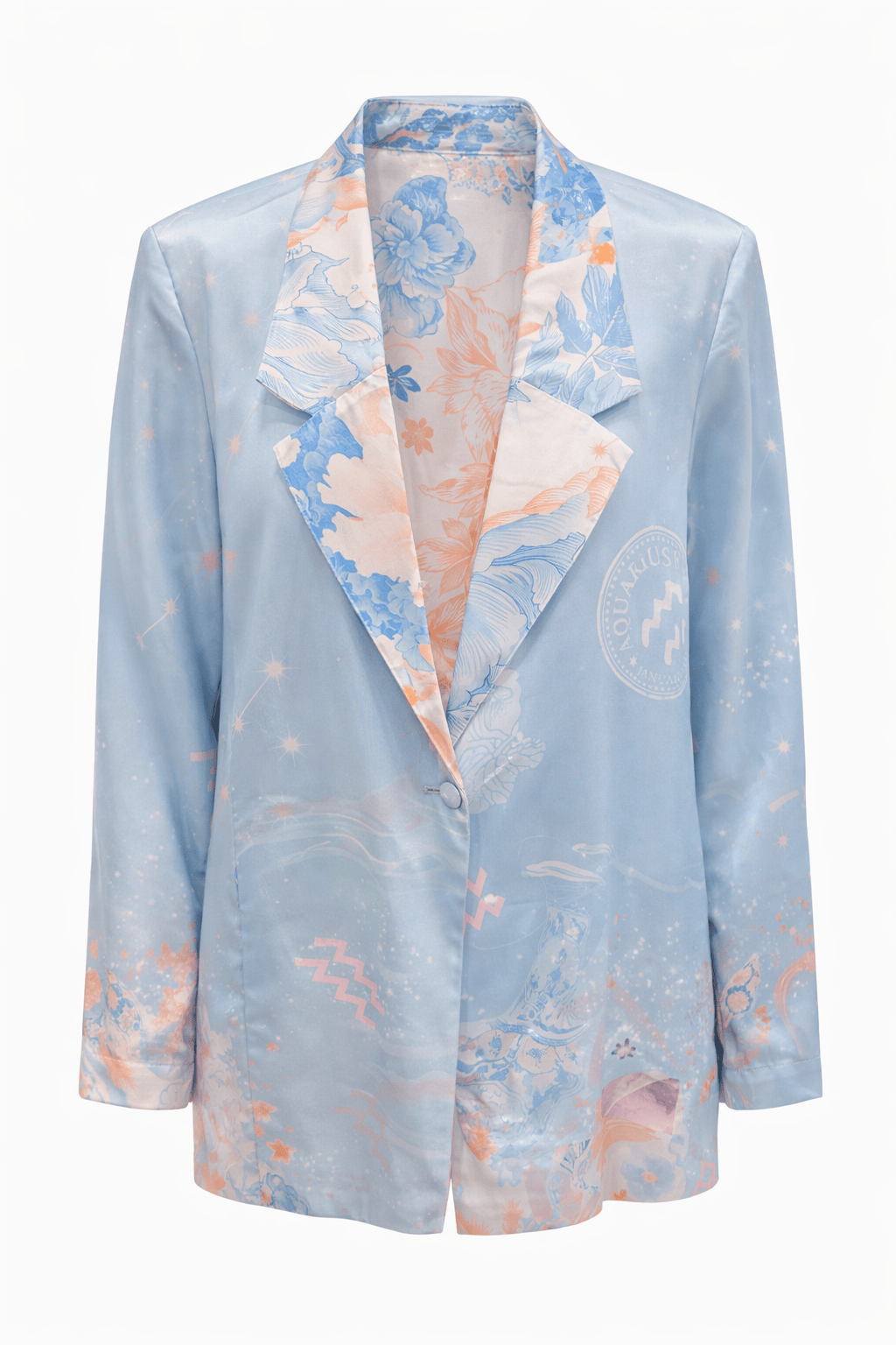 Maison Clad JACKET CLOVIS FLORAL BLUE ORANGE MCL0024