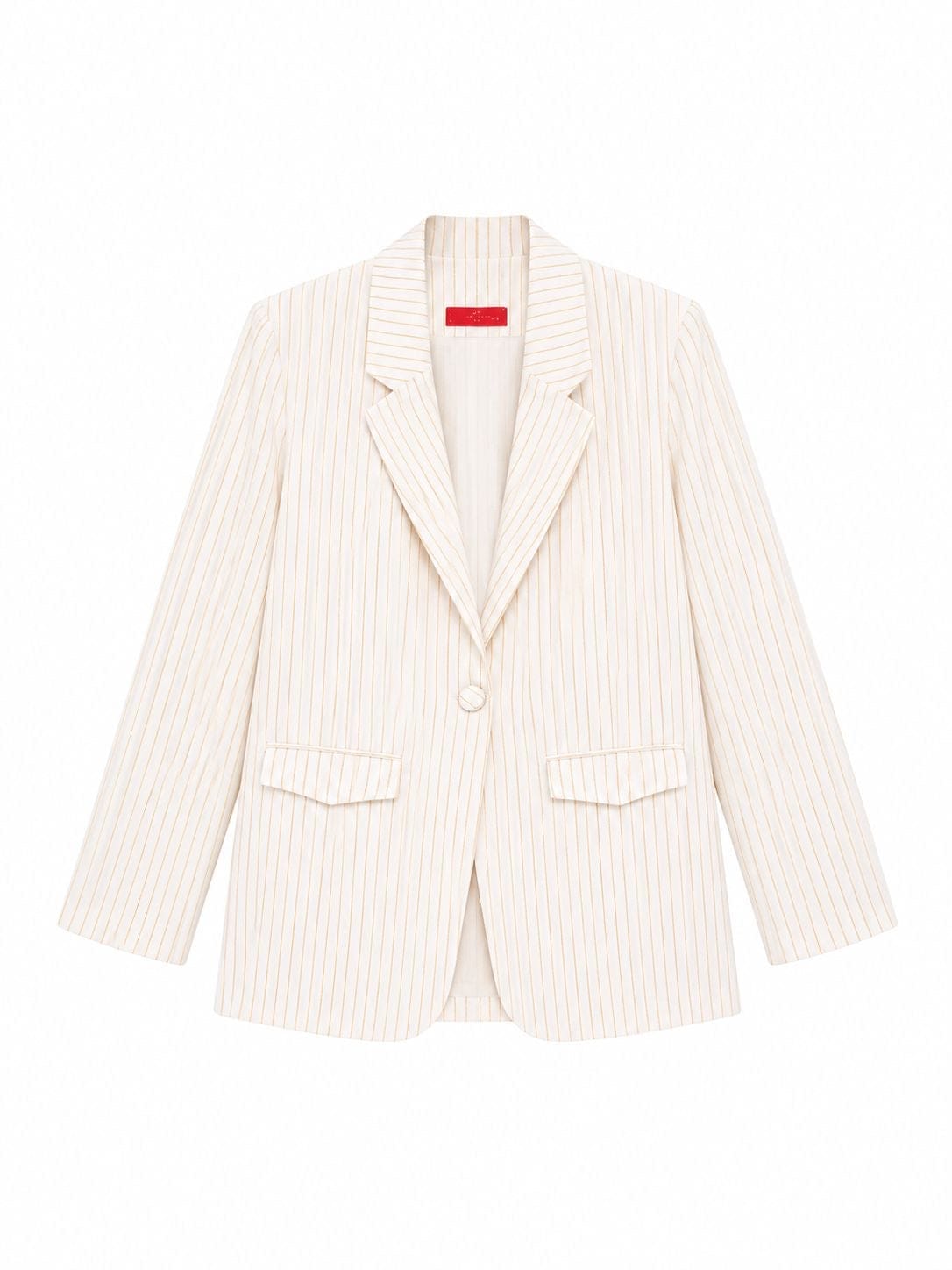Maison Clad JACKET HARRIS LINEN COTTON PINSTRIPES BUTTER YELLOW MCL11410