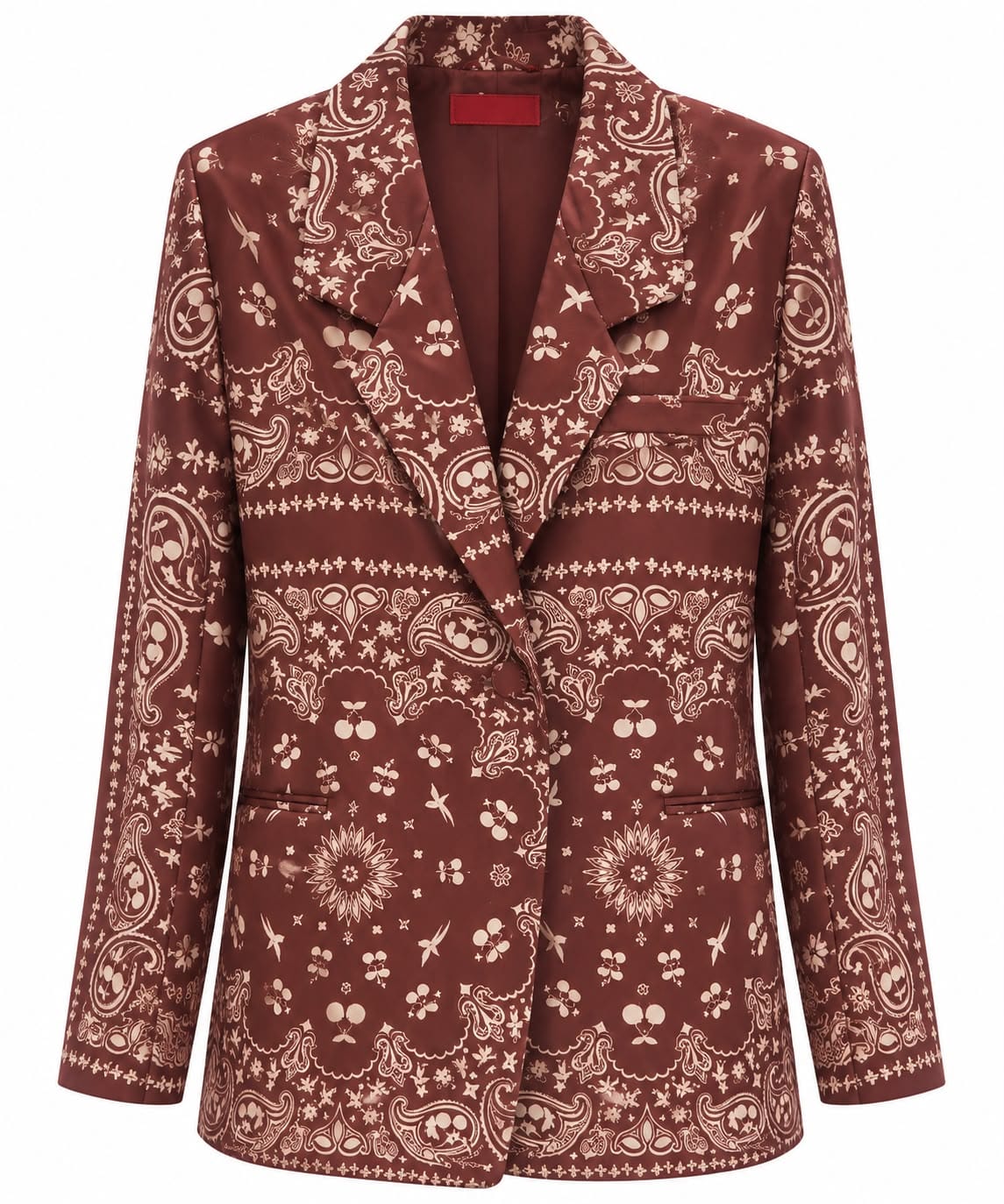 JACKET JULIANA ROLL UP SLEEVES BANDANA CHERRY BURGUNDY MCL13348