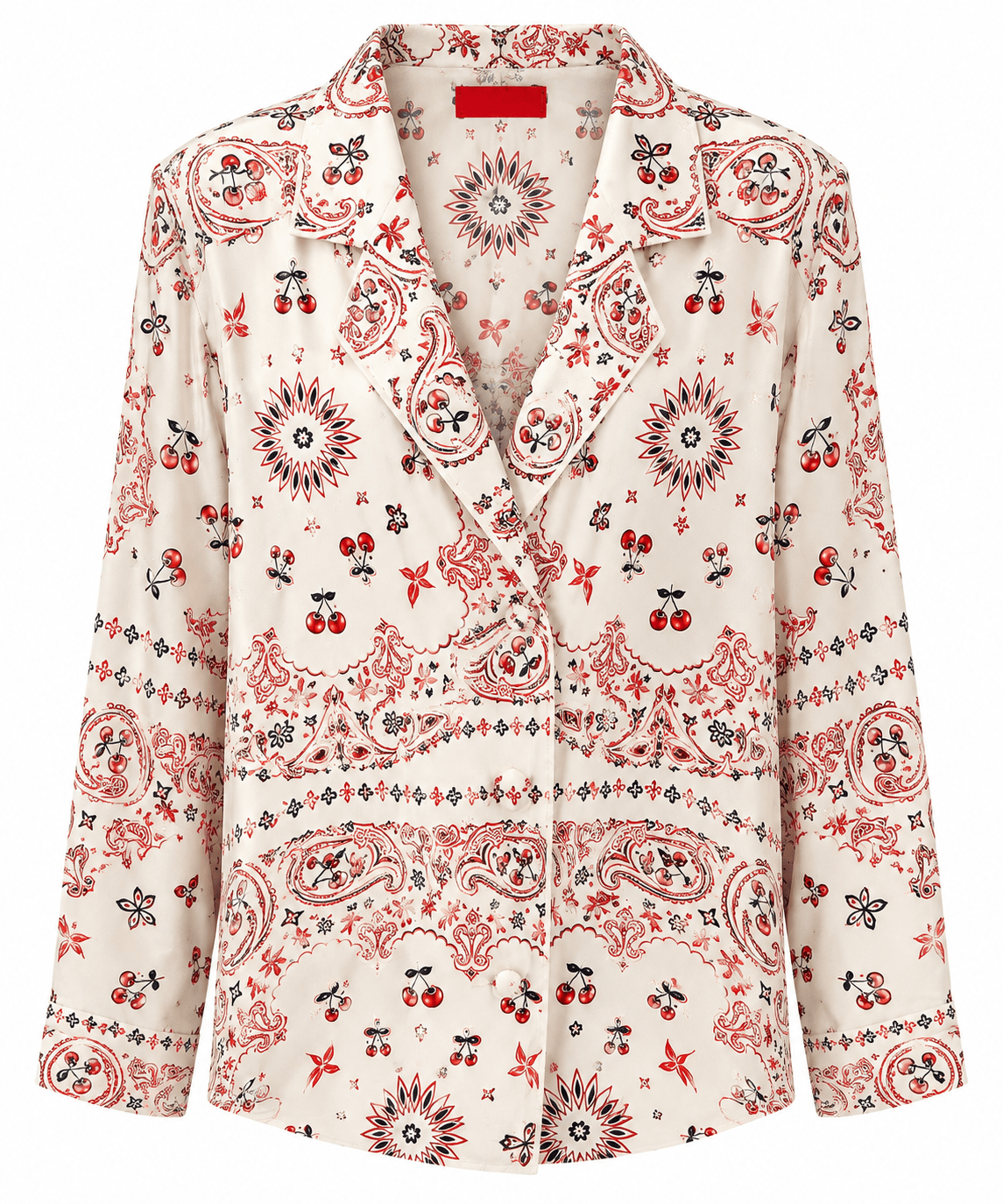 Maison Clad JACKET JULIE BANDANA CHERRY OFF WHITE MCL13257