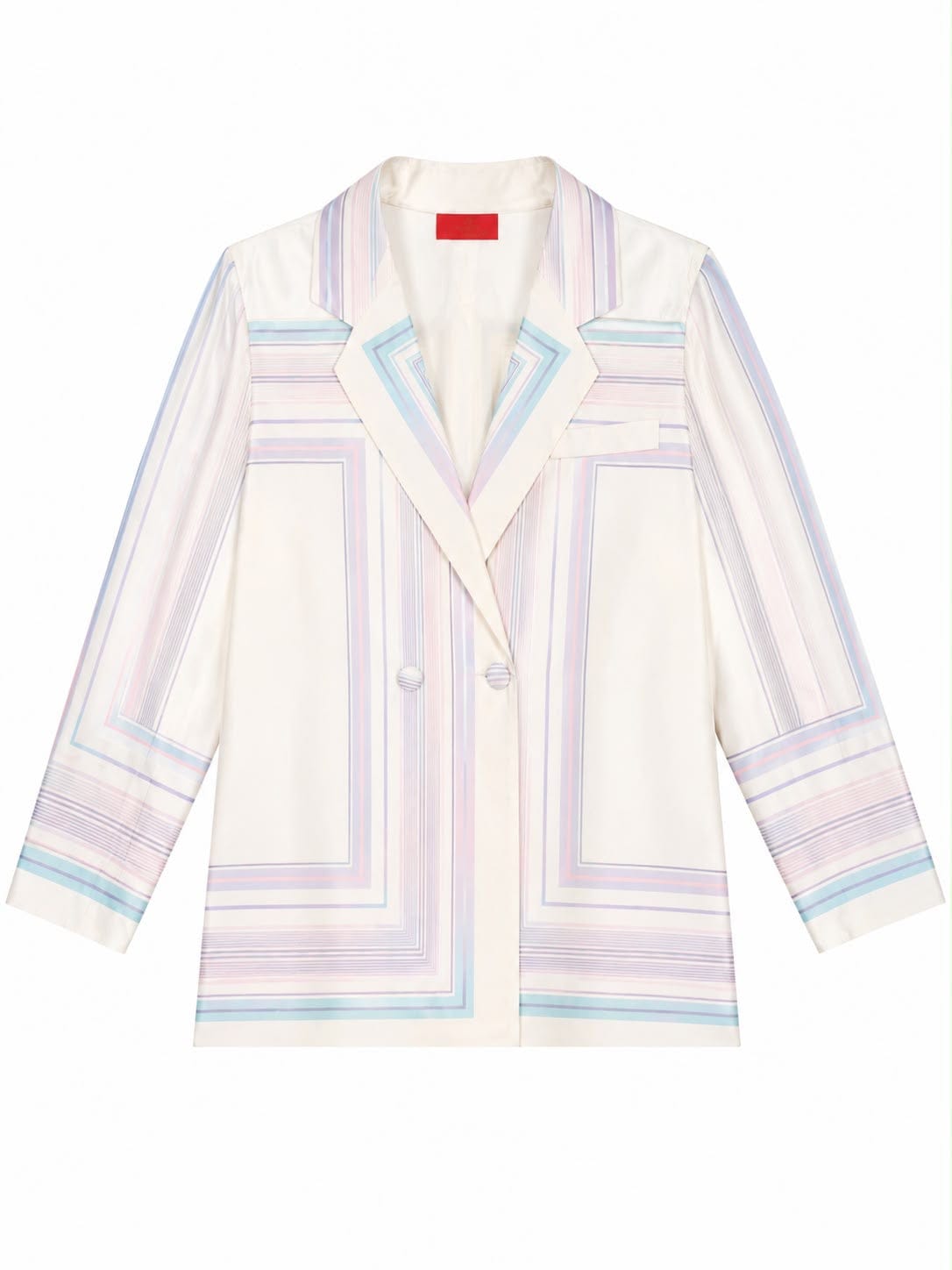 Maison Clad JACKET JUSTIN STRIPES SQUARES GRADIENT LACE POCKET MCL12803