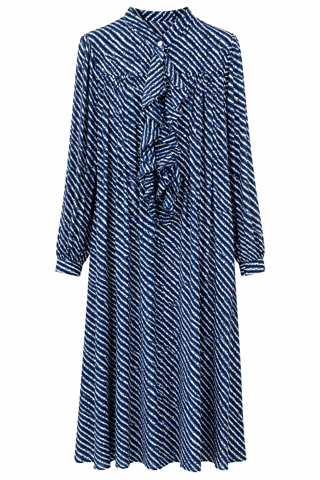 Maison Clad MAXI DRESS BLUE STRIPES MULTI MCL11913