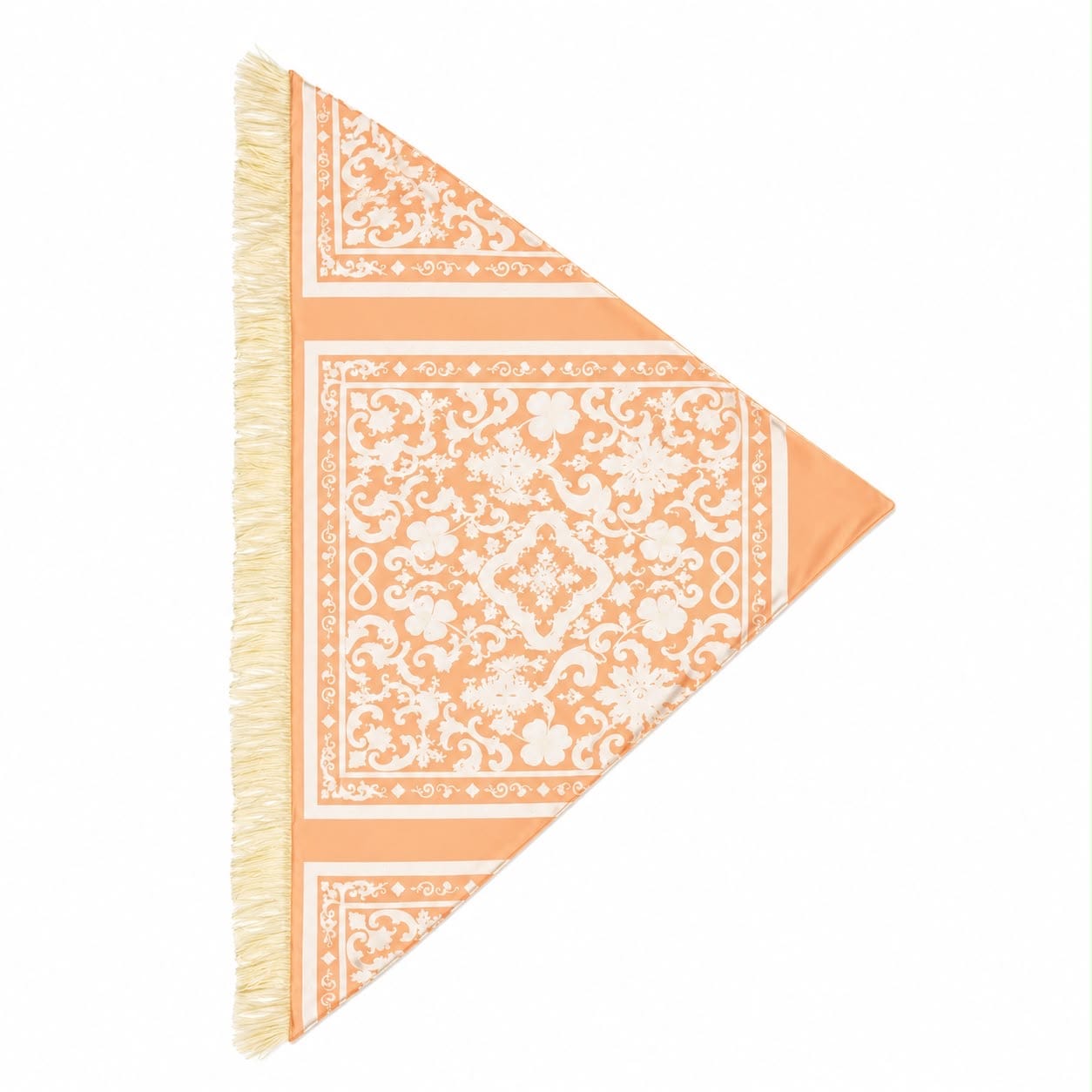 Maison Clad MAXI SCARF FRINGES MOSAIC BANDANA ORANGE MCL12266
