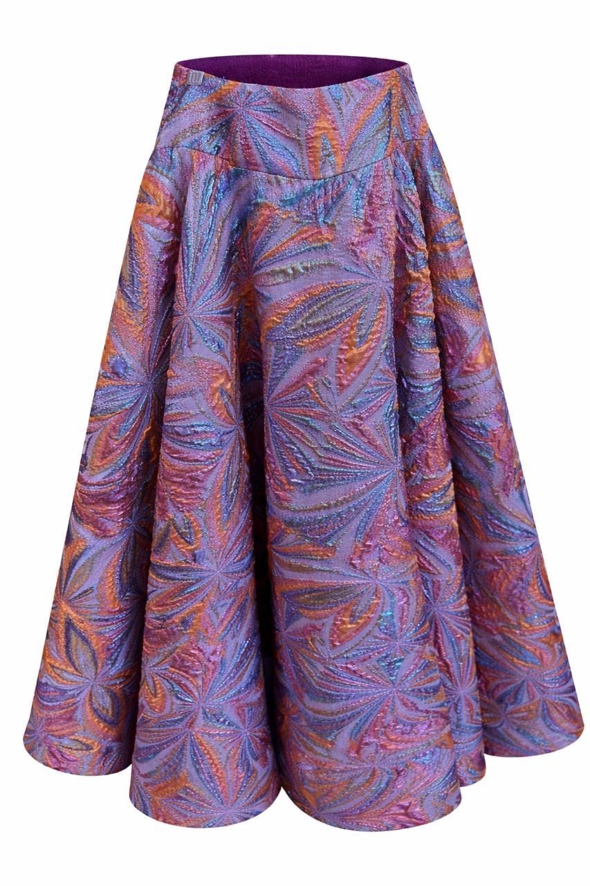 Maison Clad ONE OF A KIND SKIRT FLORAL BRIGHT PINK BLUE MCL00867