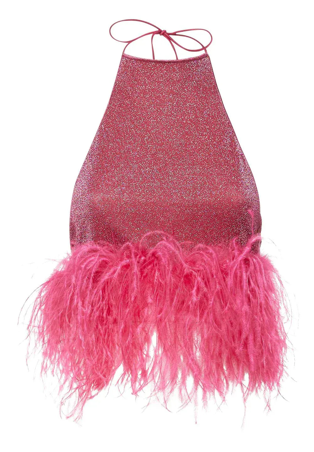 Maison Clad OSEREE LUMIERE TOP PINK OSTRICH FEATHERS MCL12395