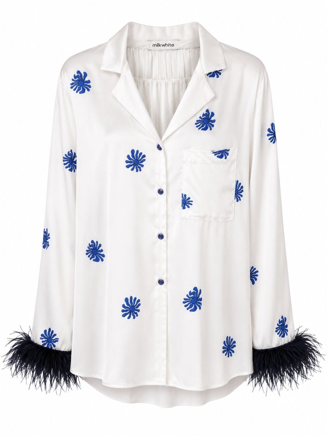 Maison Clad SET FEATHERS WHITE BLACK MCL11843