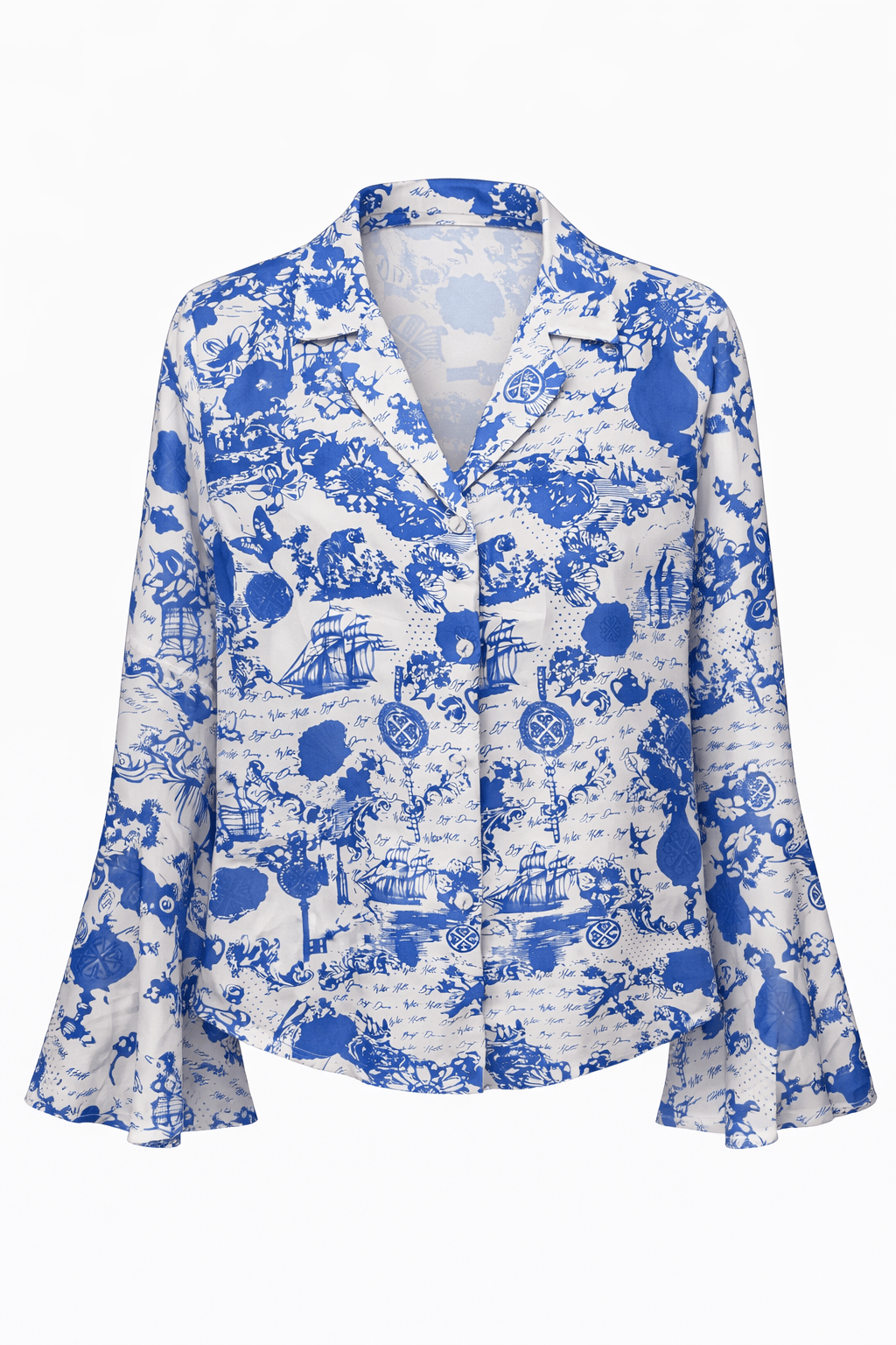 Maison Clad Shirt Artsa Jouy Blue White MCL00388