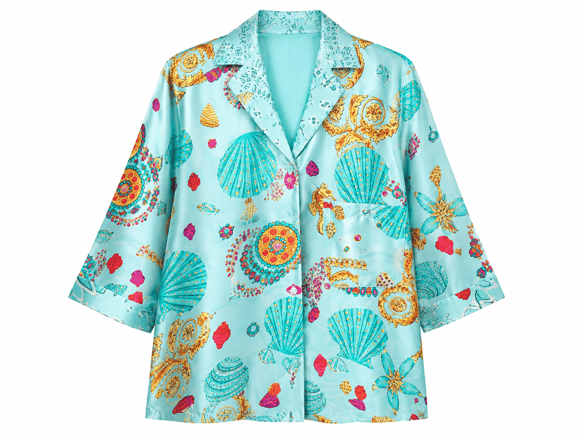 SHIRT ARTY PAMEGEE PRINT COLLAR BANDANA PARAIBA COLOR MCL13040