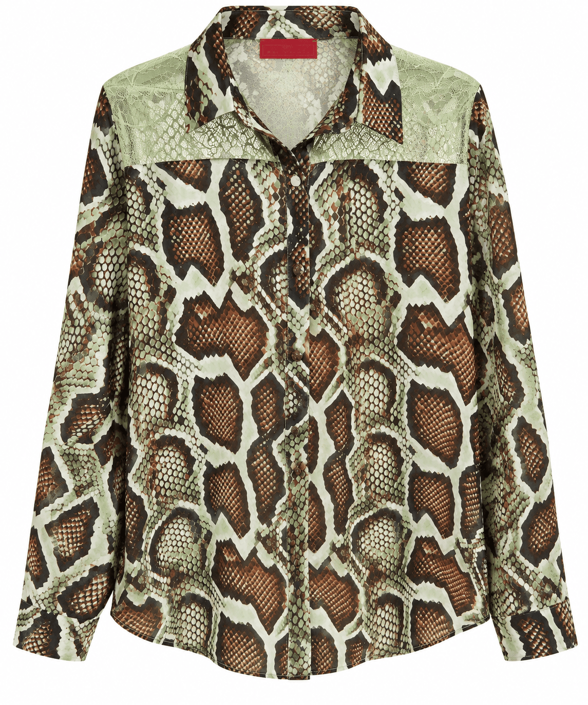 Maison Clad SHIRT BIANKS LIME SNAKE MCL13398