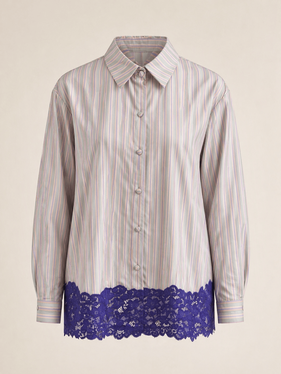 Maison Clad SHIRT DANIELA LACE PURPLE STRIPES MCL00969