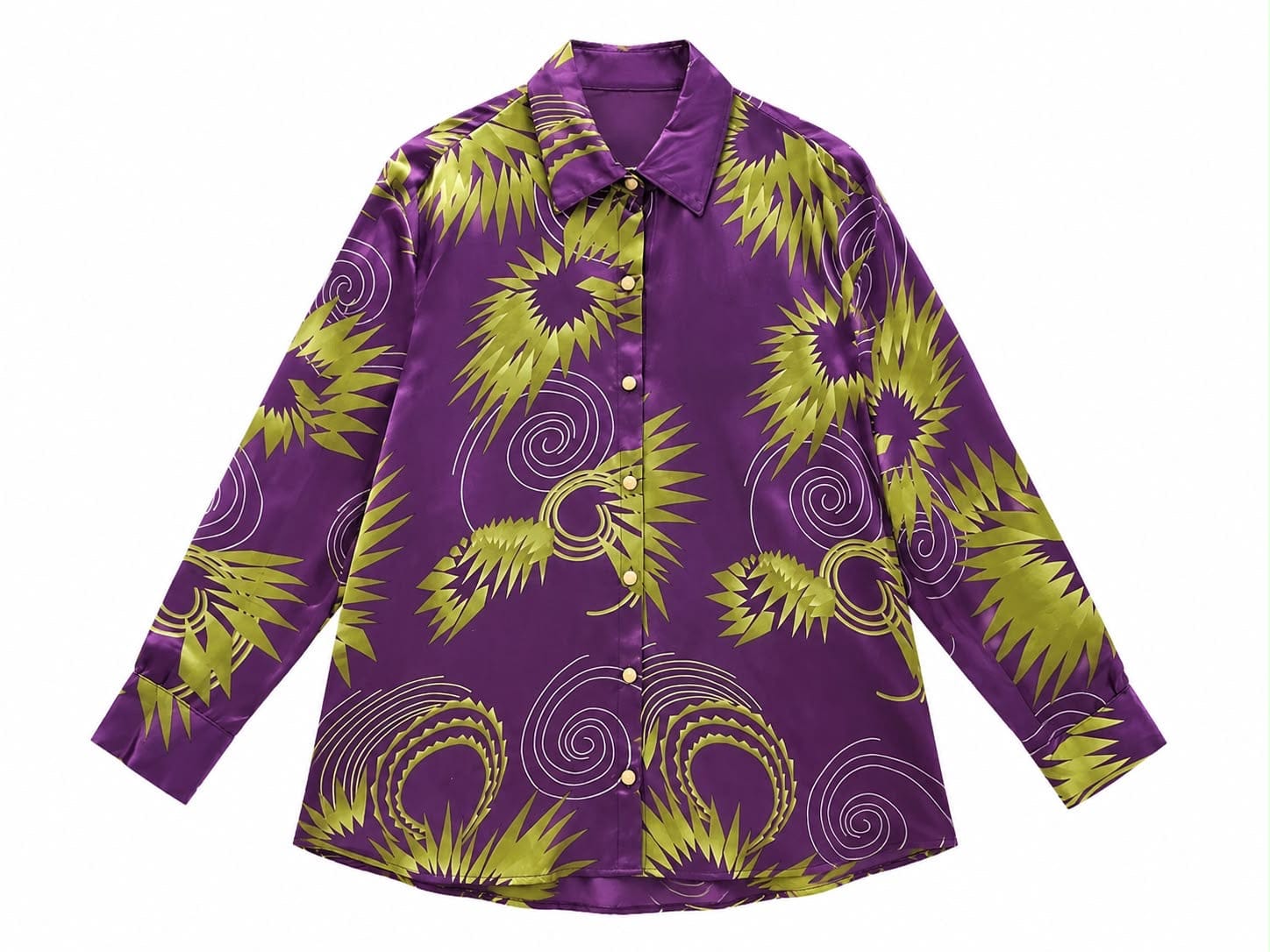 Maison Clad SHIRT JOUBI PURPLE GREEN MCL12363