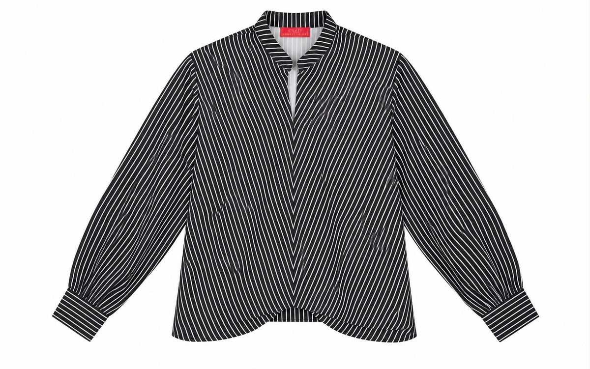 Maison Clad SHIRT OASINE PINSTRIPES BLACK WHITE MCL13155