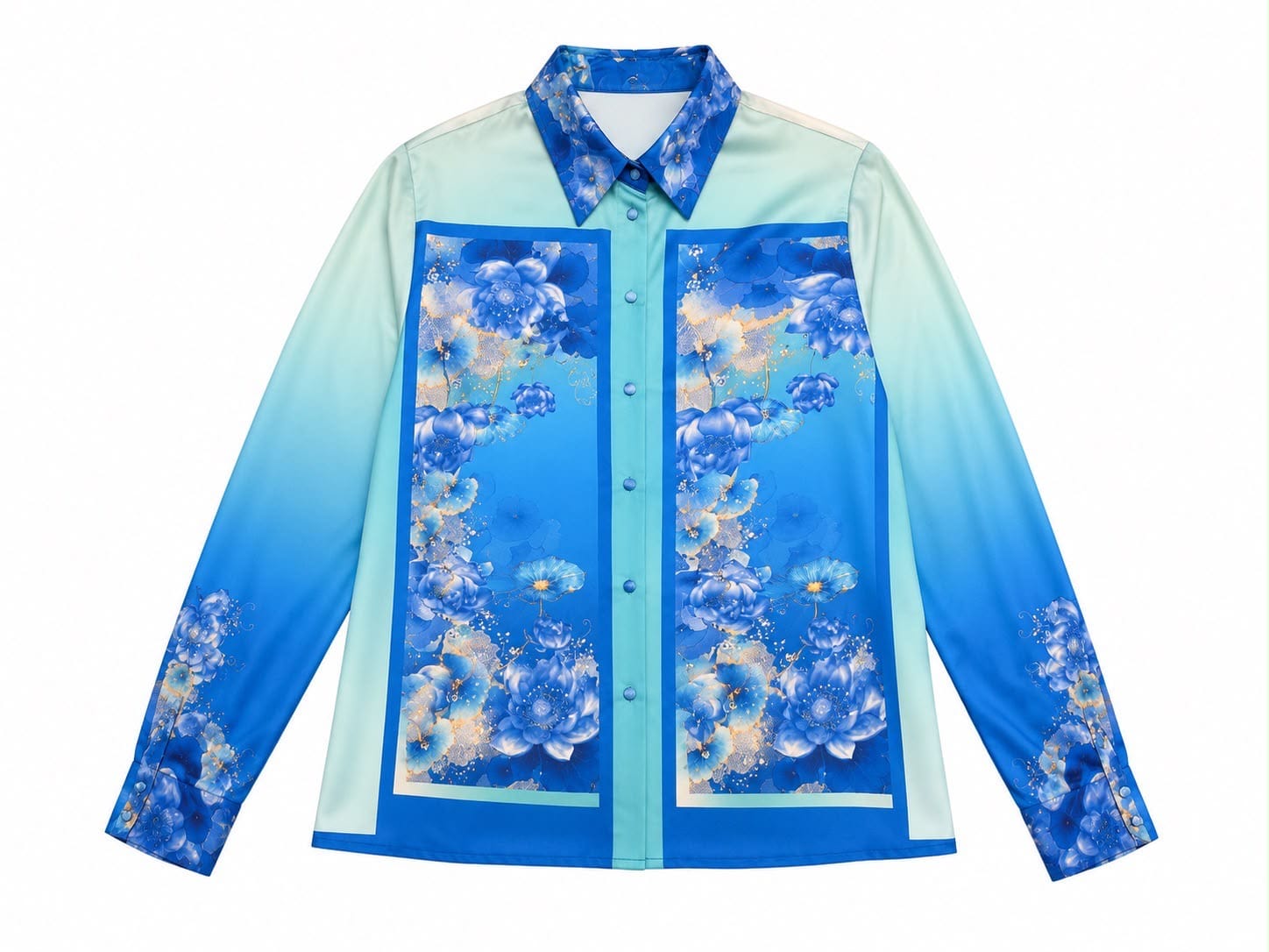 Maison Clad SHIRT VERONA LOTUS BLUE BANDANA MCL12293