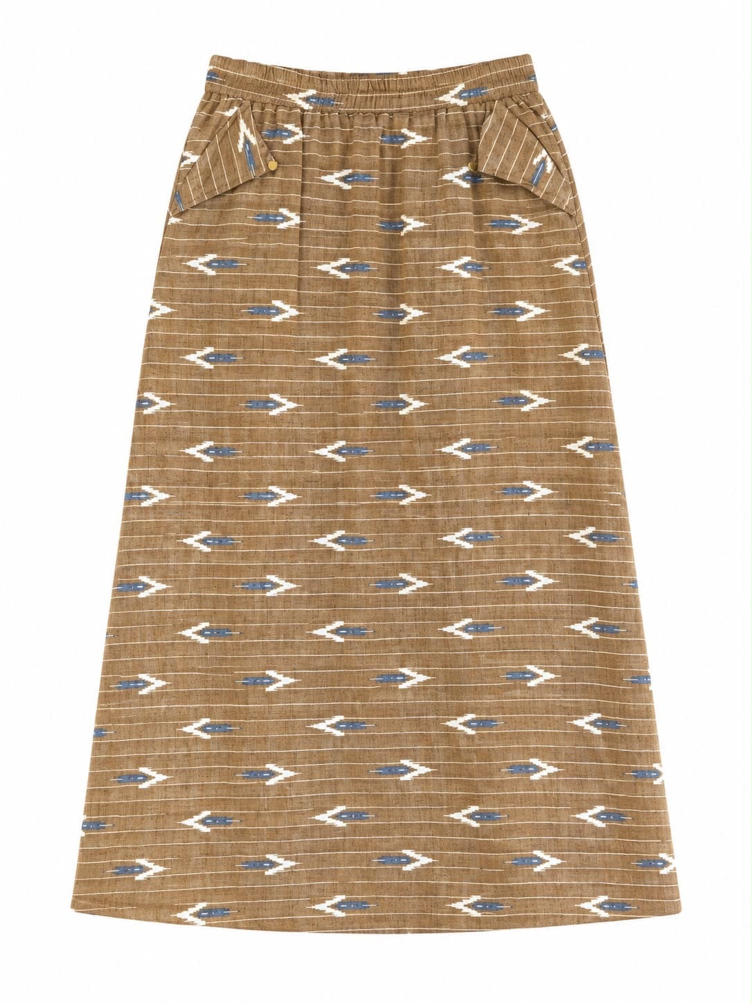 Maison Clad SKIRT AND SHIRT BEIGE AZTEC SET MCL12774