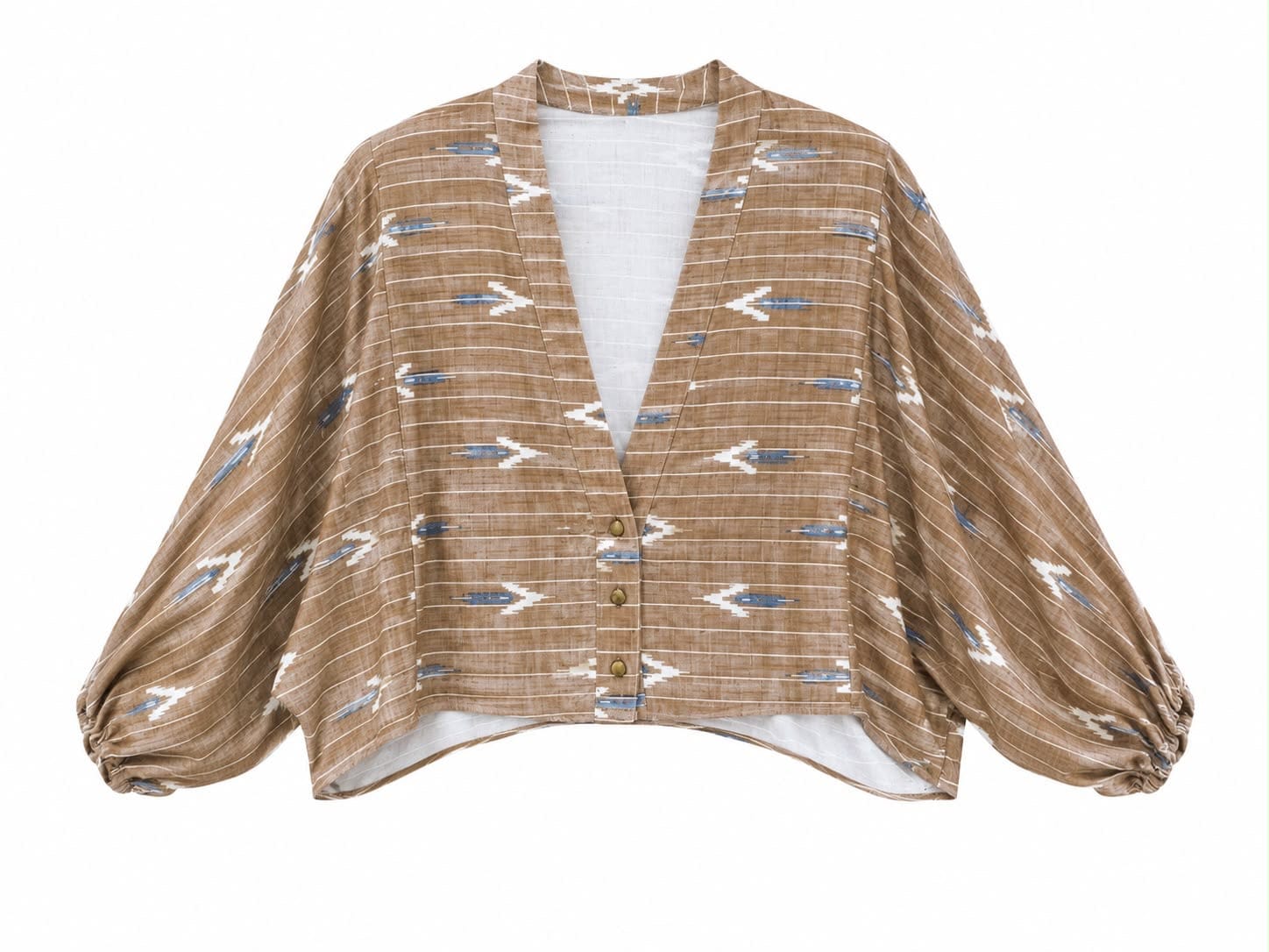 Maison Clad SKIRT AND SHIRT BEIGE AZTEC SET MCL12774