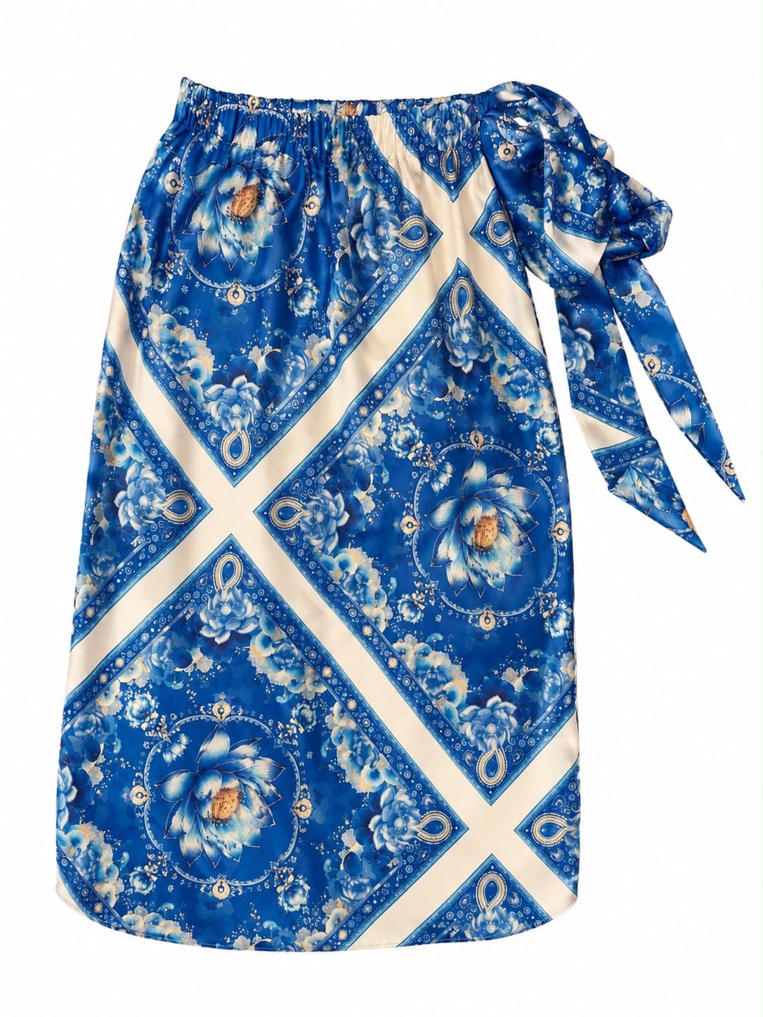 Maison Clad SKIRT BONDY LOTUS BANDANA BLUE MCL12319