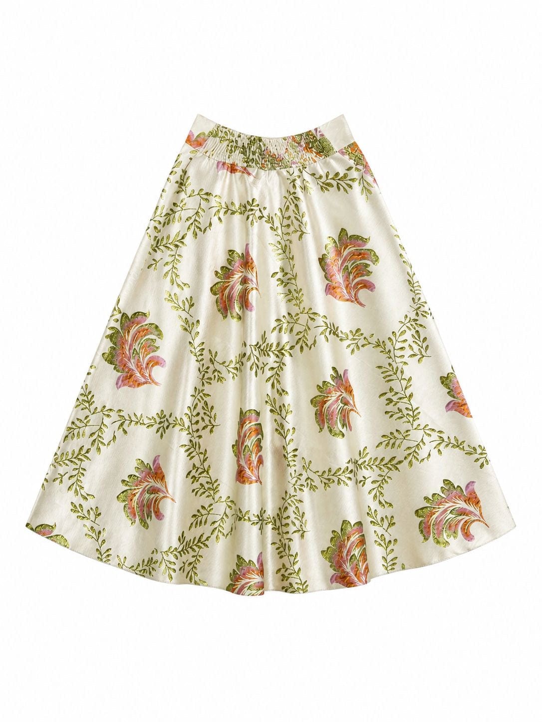 Maison Clad SKIRT ONE OF A KIND FLORAL MINT BEIGE CLOVER MCL11285