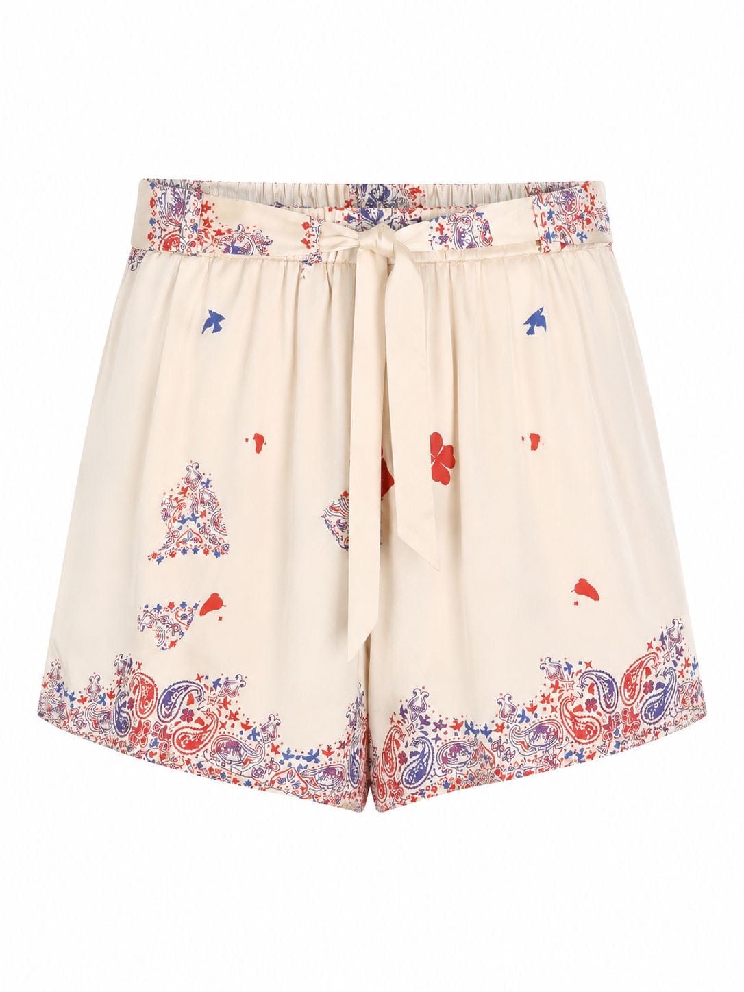 Maison Clad SKORT PLACEMENT BANDANA DOVE BEIGE RED MCL11641