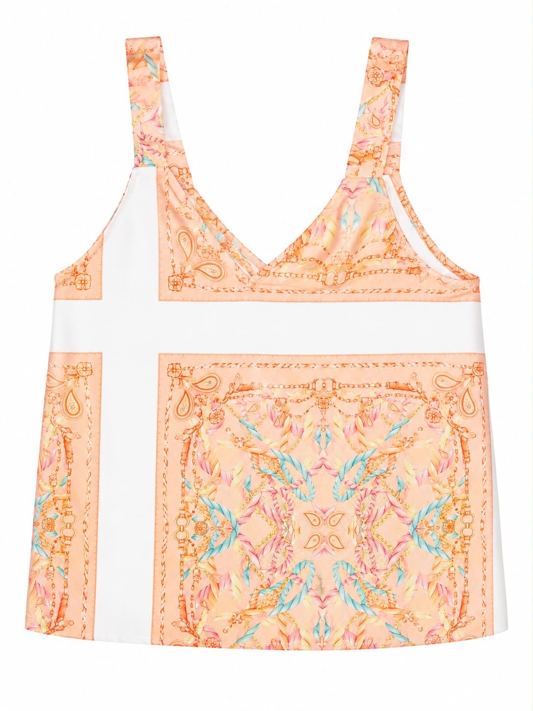 Maison Clad STRAP TOP BANDANA CHAIN PEACH MCL12655