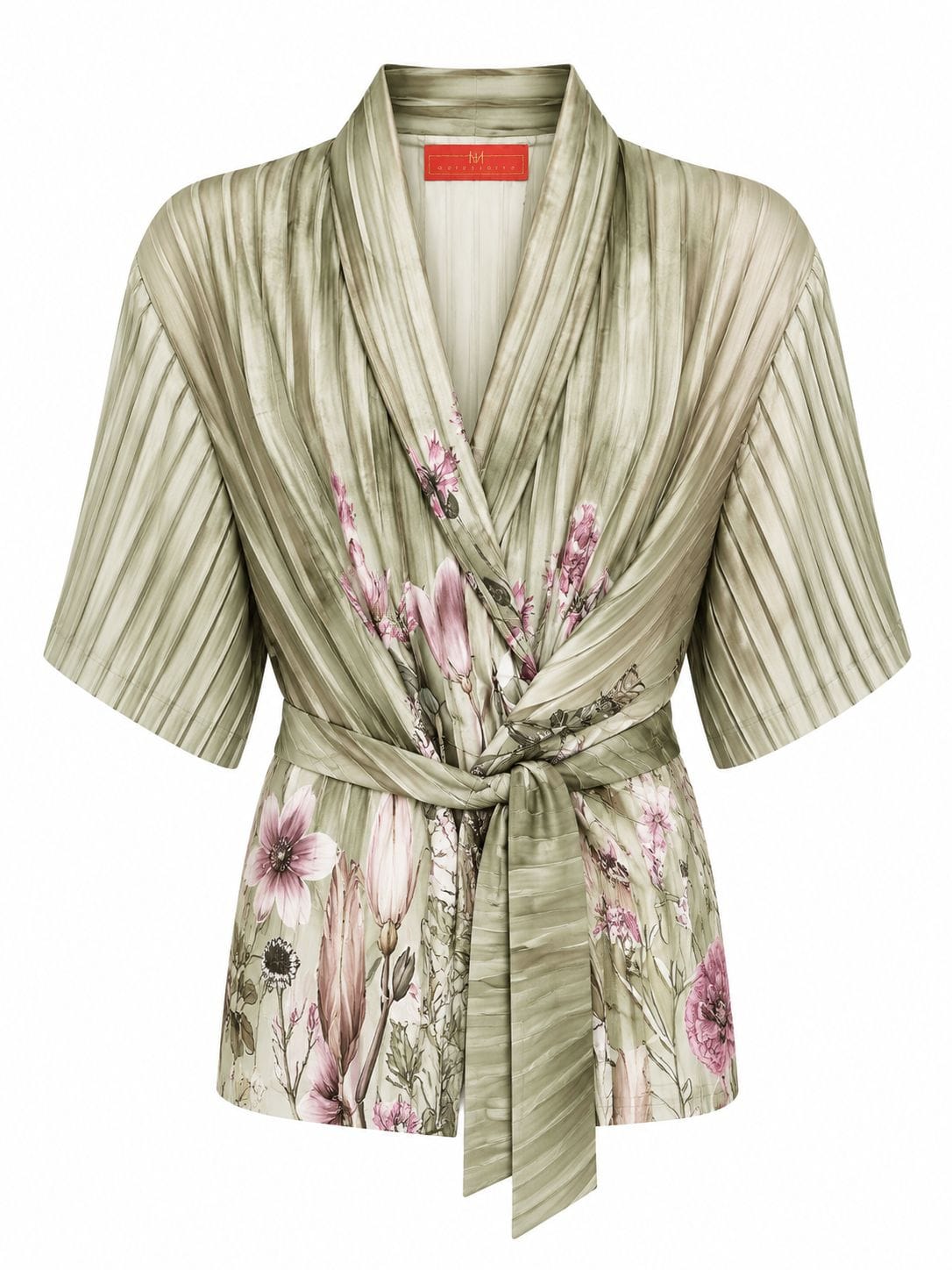Maison Clad SUIT PLEATED FLORAL GREEN MCL13192
