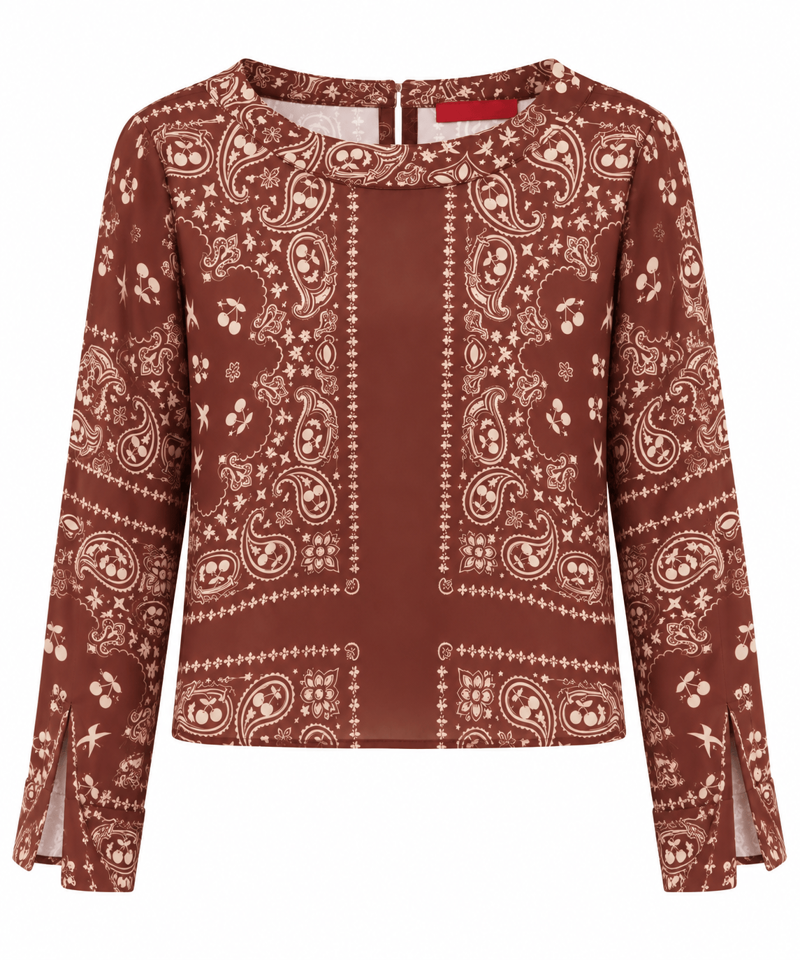 Maison Clad TEE VANINA BANDANA CHERRY BURGUNDY MCL13349