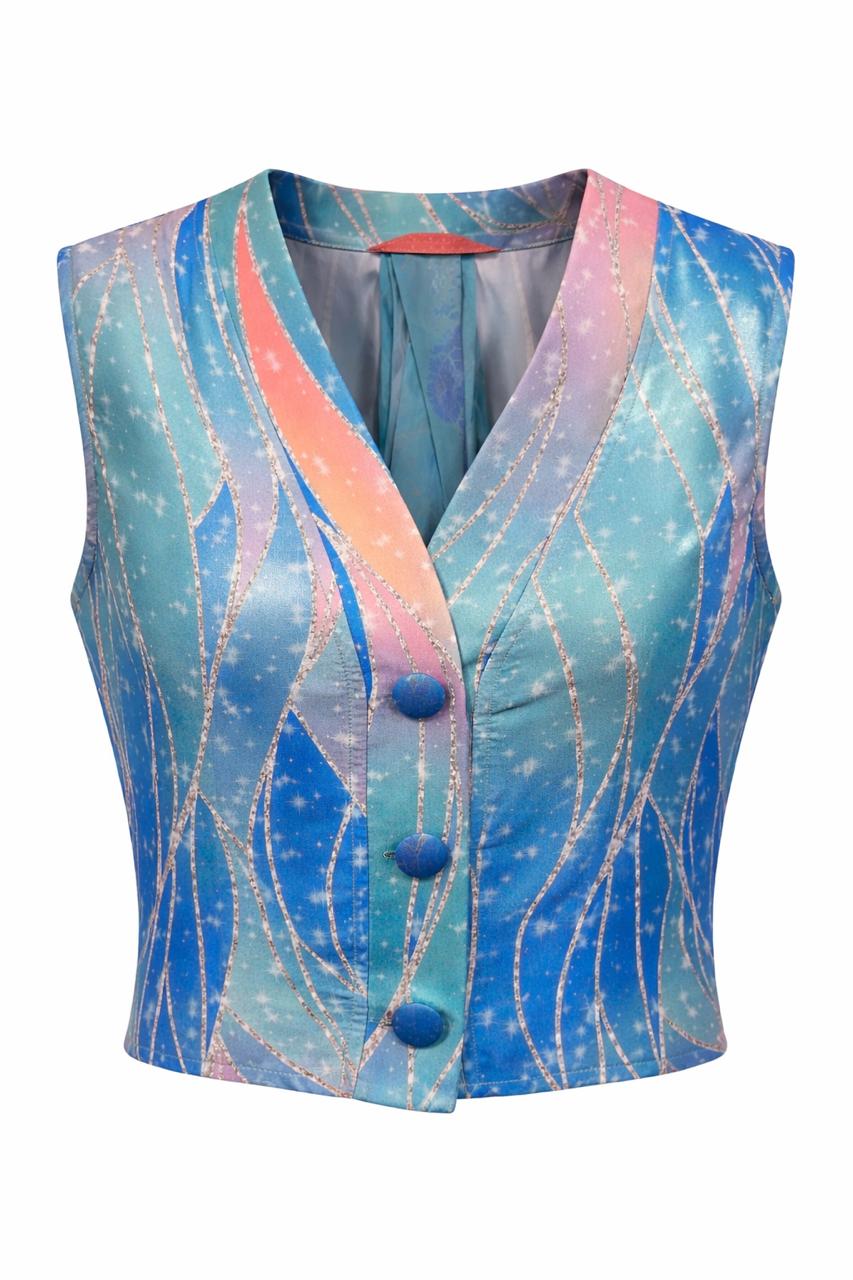 Maison Clad TOP NORA BLUE AQUA MCL00580