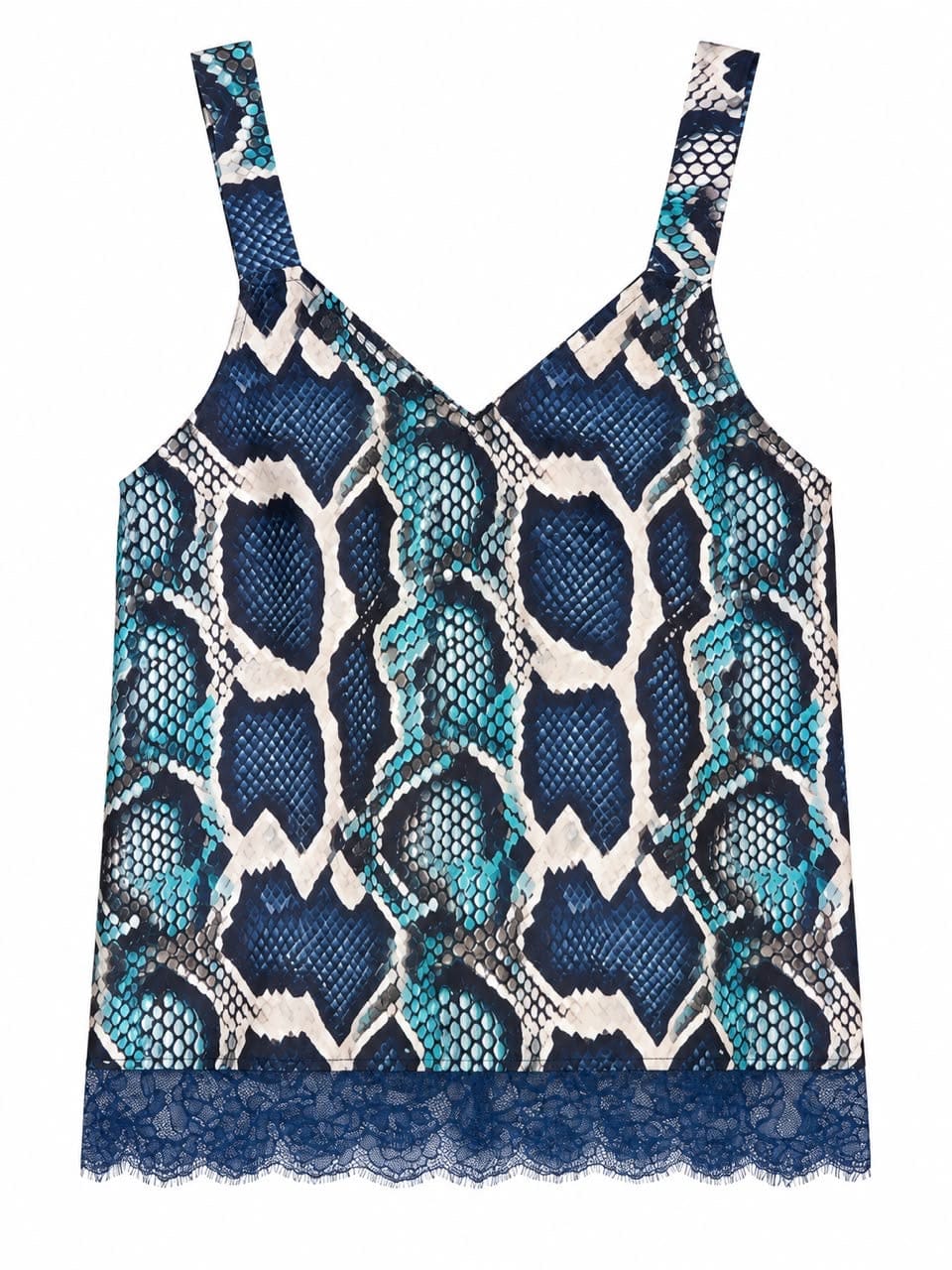 Maison Clad TOP VIENNA SNAKE BLUE MCL13423