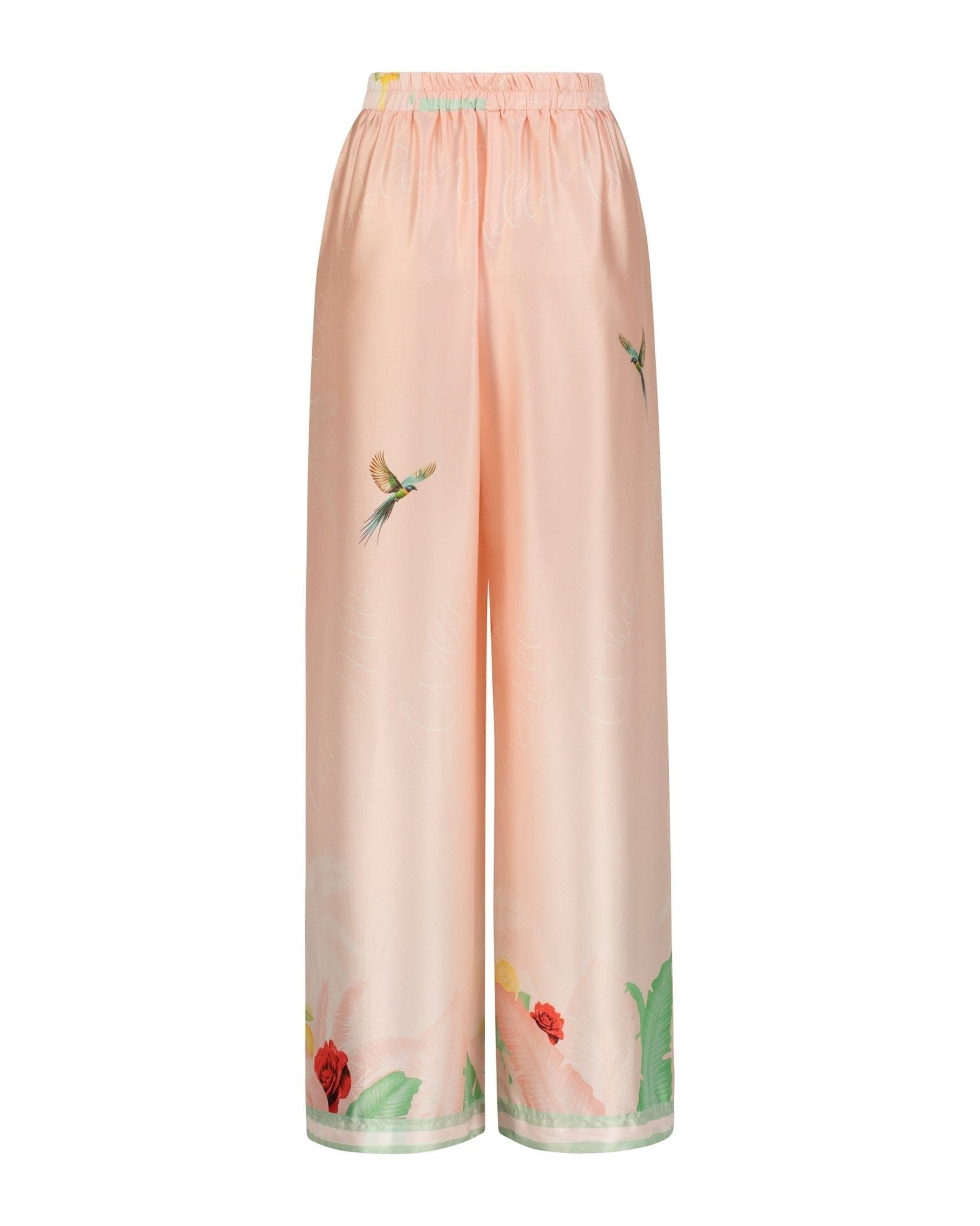 Maison Clad TROUSER BAND PLACEMENT BIRDS PINK GREEN MCL00638