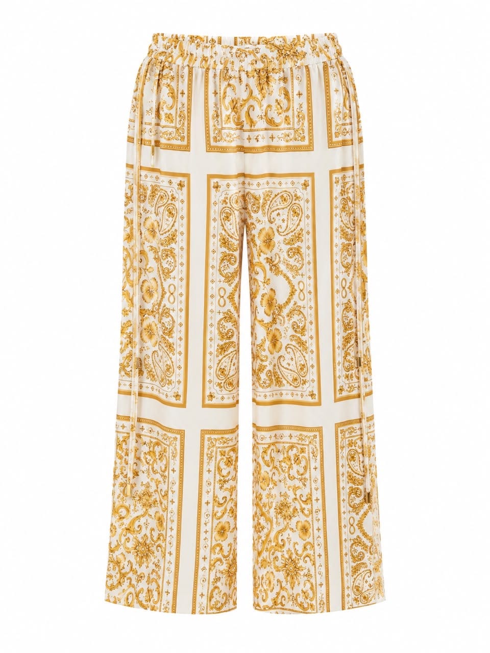 Maison Clad TROUSER BANDANA MOSAIC CAPPUCCINO ORGANZA SIDE BANDS MCL12271