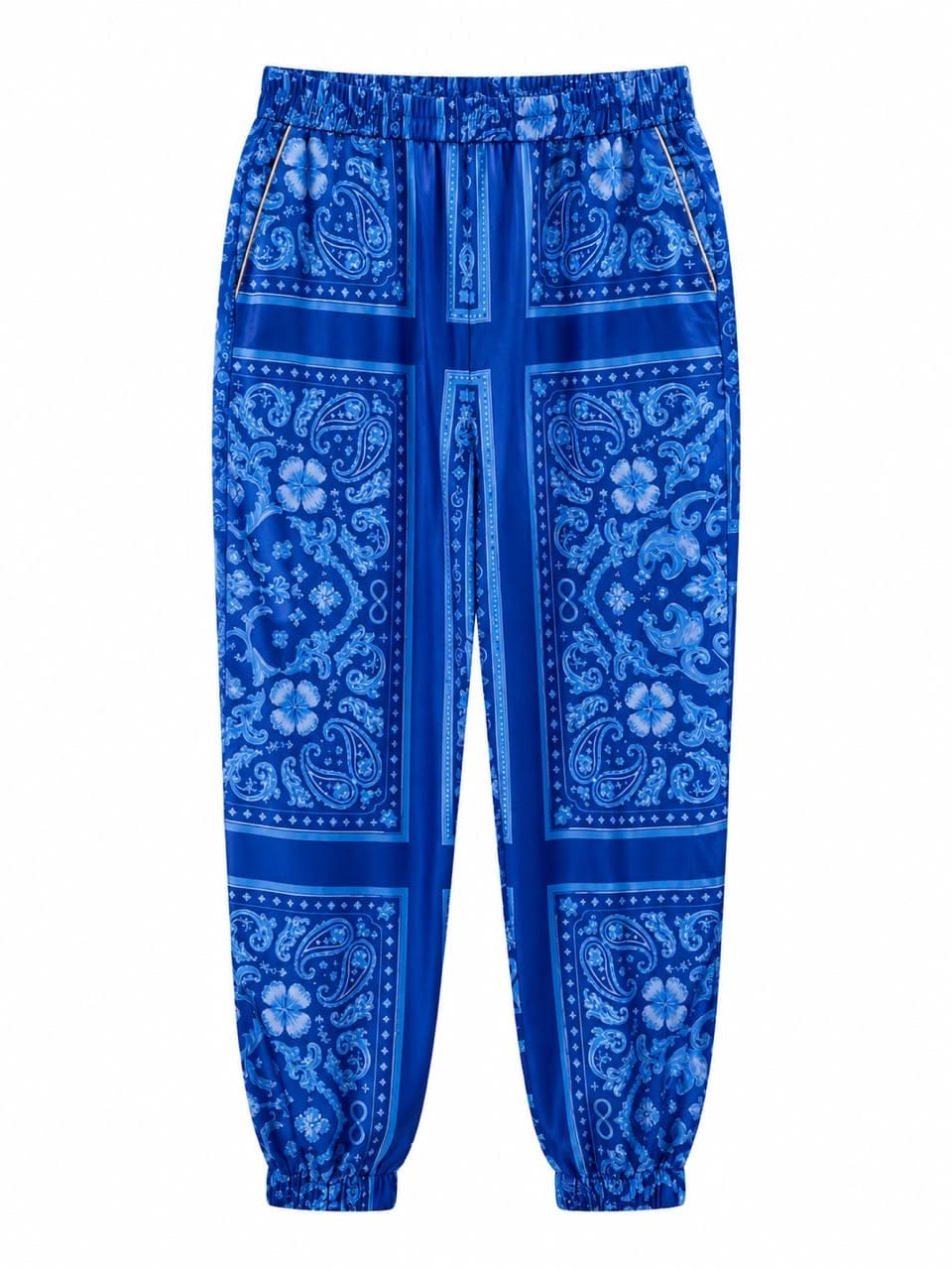 TROUSER ELLY BANDANA MOSAIC NAVY GOLD PIPPING MCL12280