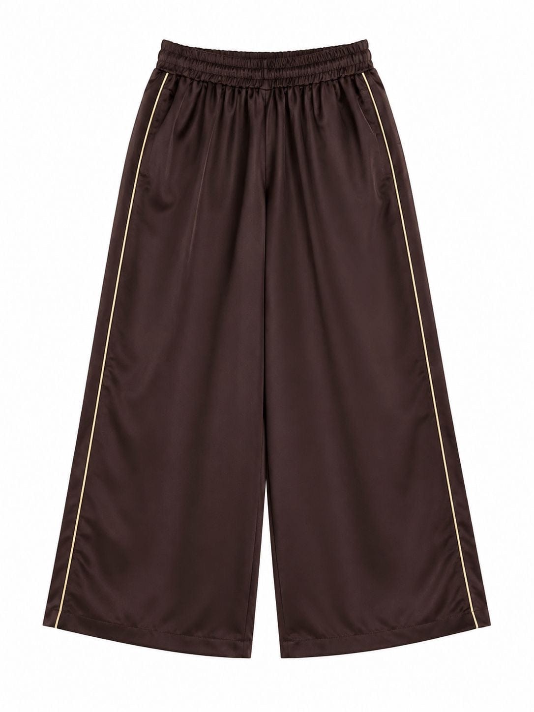 Maison Clad TROUSER GOLD PIPPING DARK BROWN MCL11401