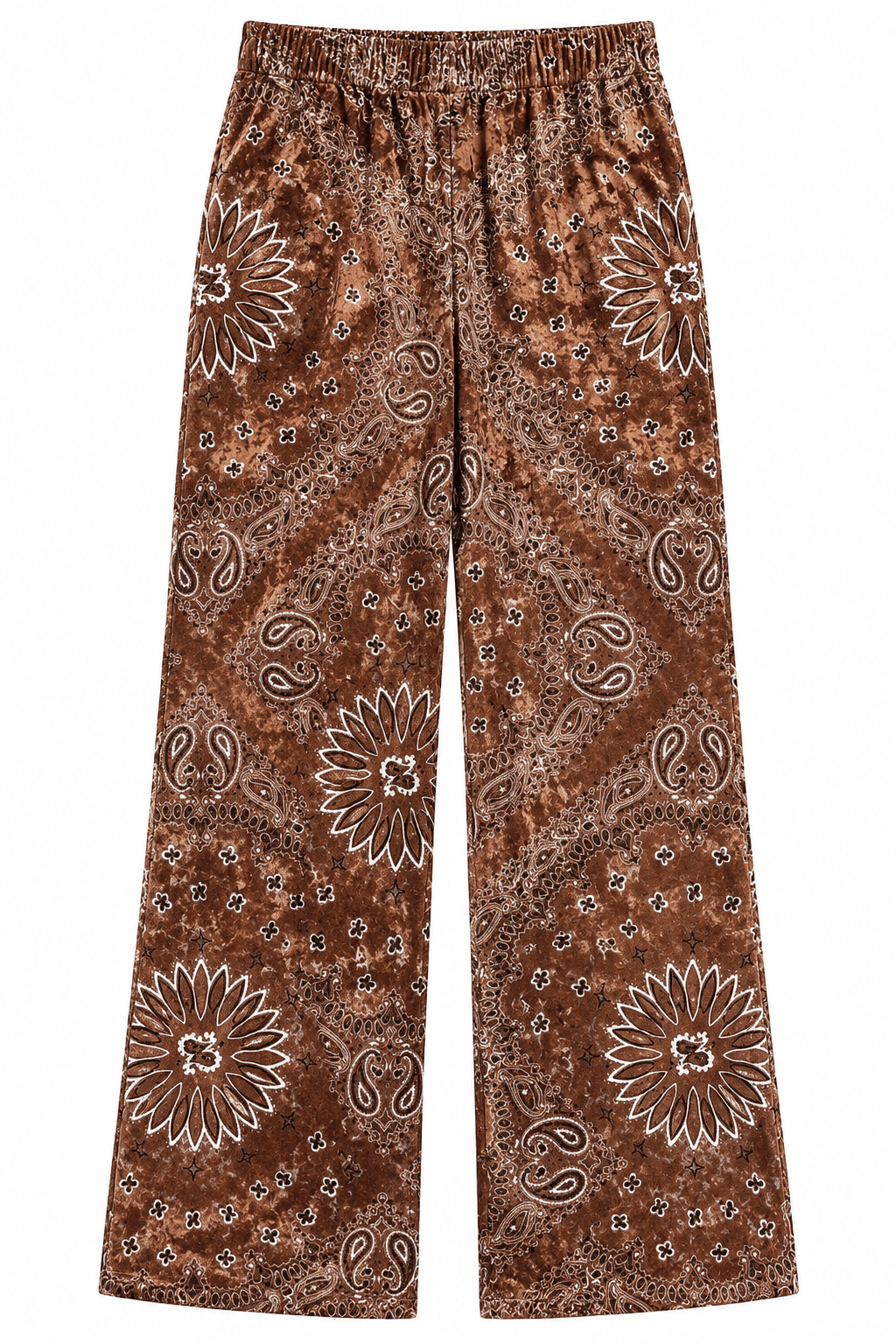 Maison Clad TROUSER HILLS BROWN VELVET BANDANA MCL13544