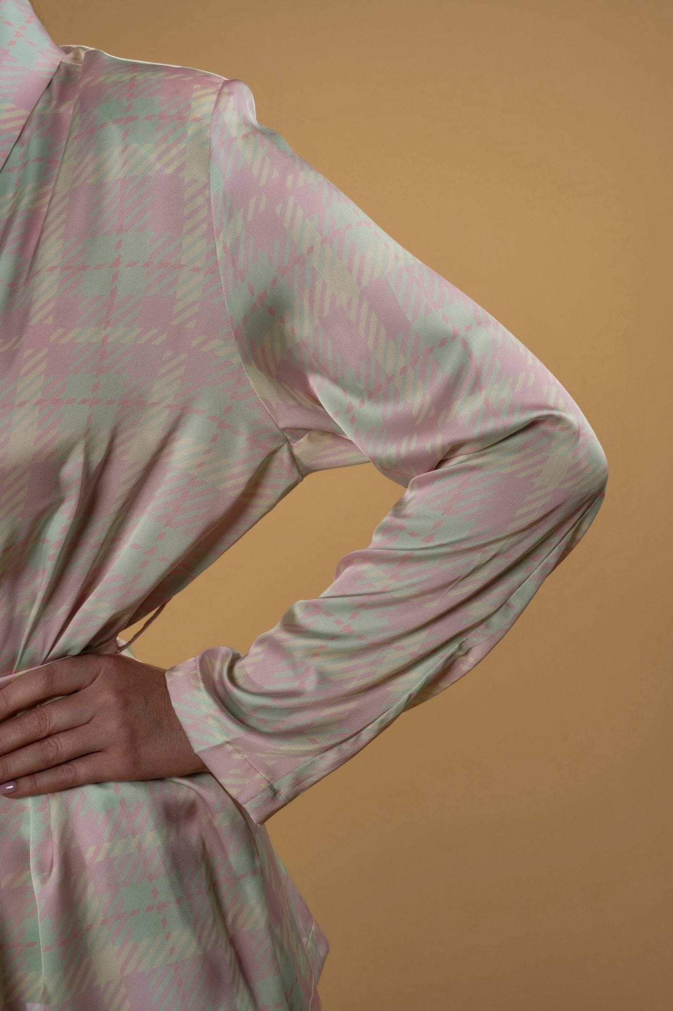 Maison Clad TROUSER JACKOMO CHECKS PINK MINT MCL00892