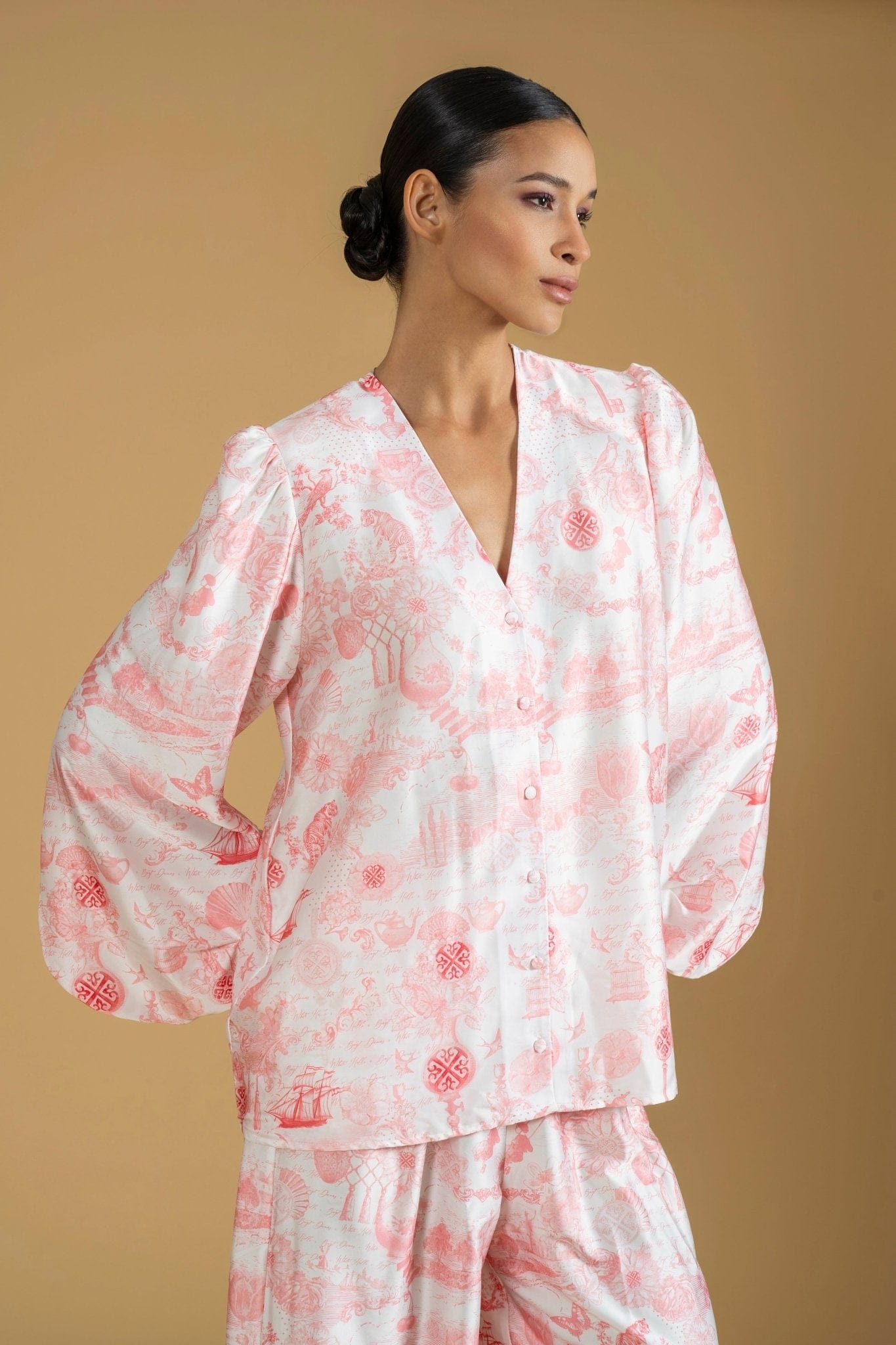 Maison Clad Trouser Jackomo Jouy Pink MCL00357