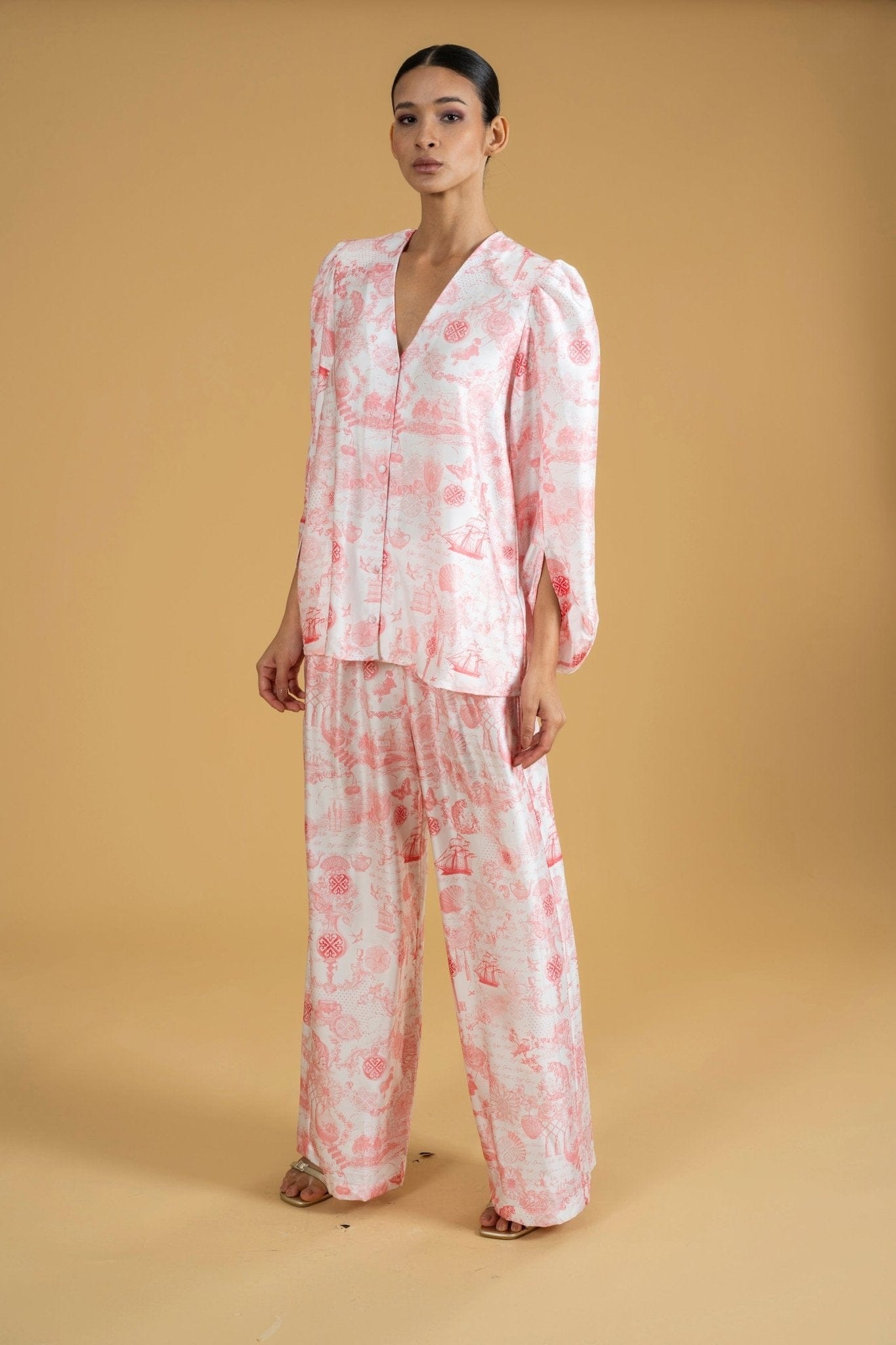 Maison Clad Trouser Jackomo Jouy Pink MCL00357