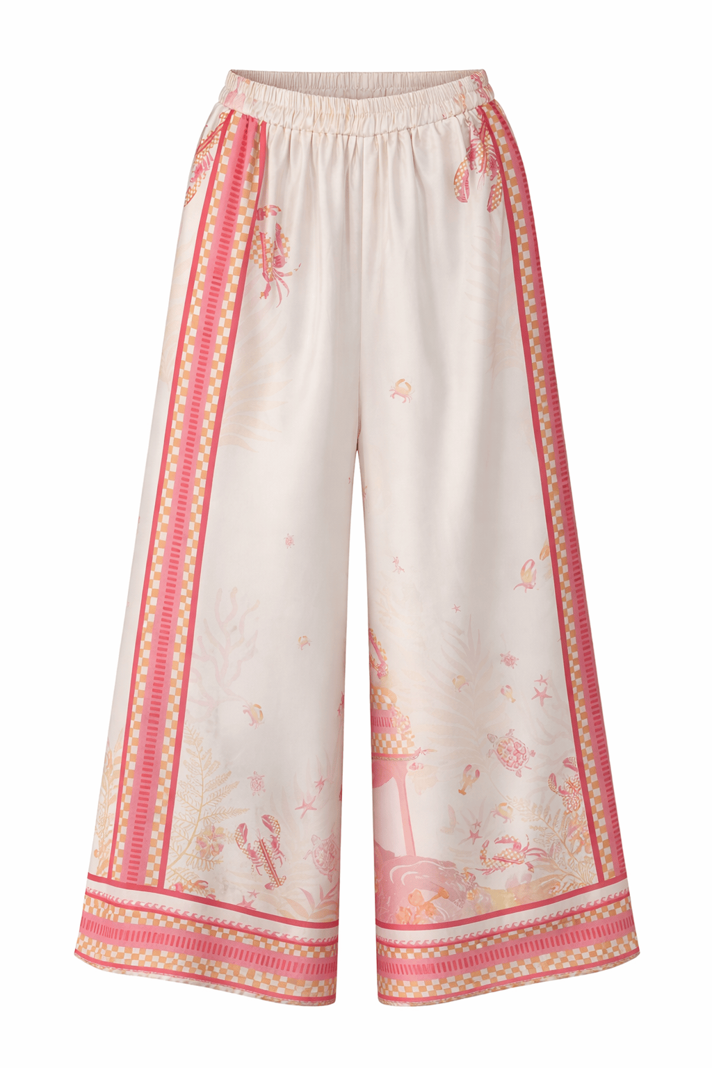 Maison Clad TROUSER LOBSTER DAMIER OFF WHITE PINK MCL00631
