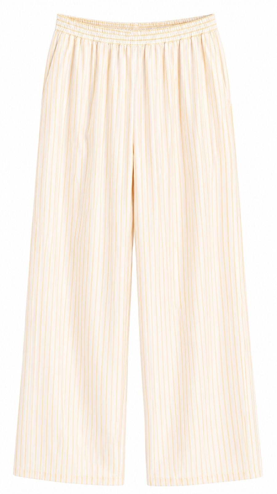 Maison Clad TROUSER MARCELL PINSTRIPES BUTTER YELLOW WHITE MCL11352