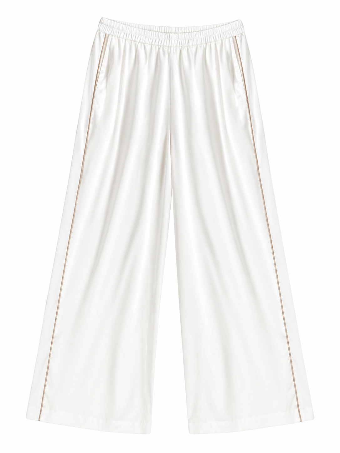 Maison Clad TROUSER OFF WHITE SIDE PIPPING GOLD MCL00983