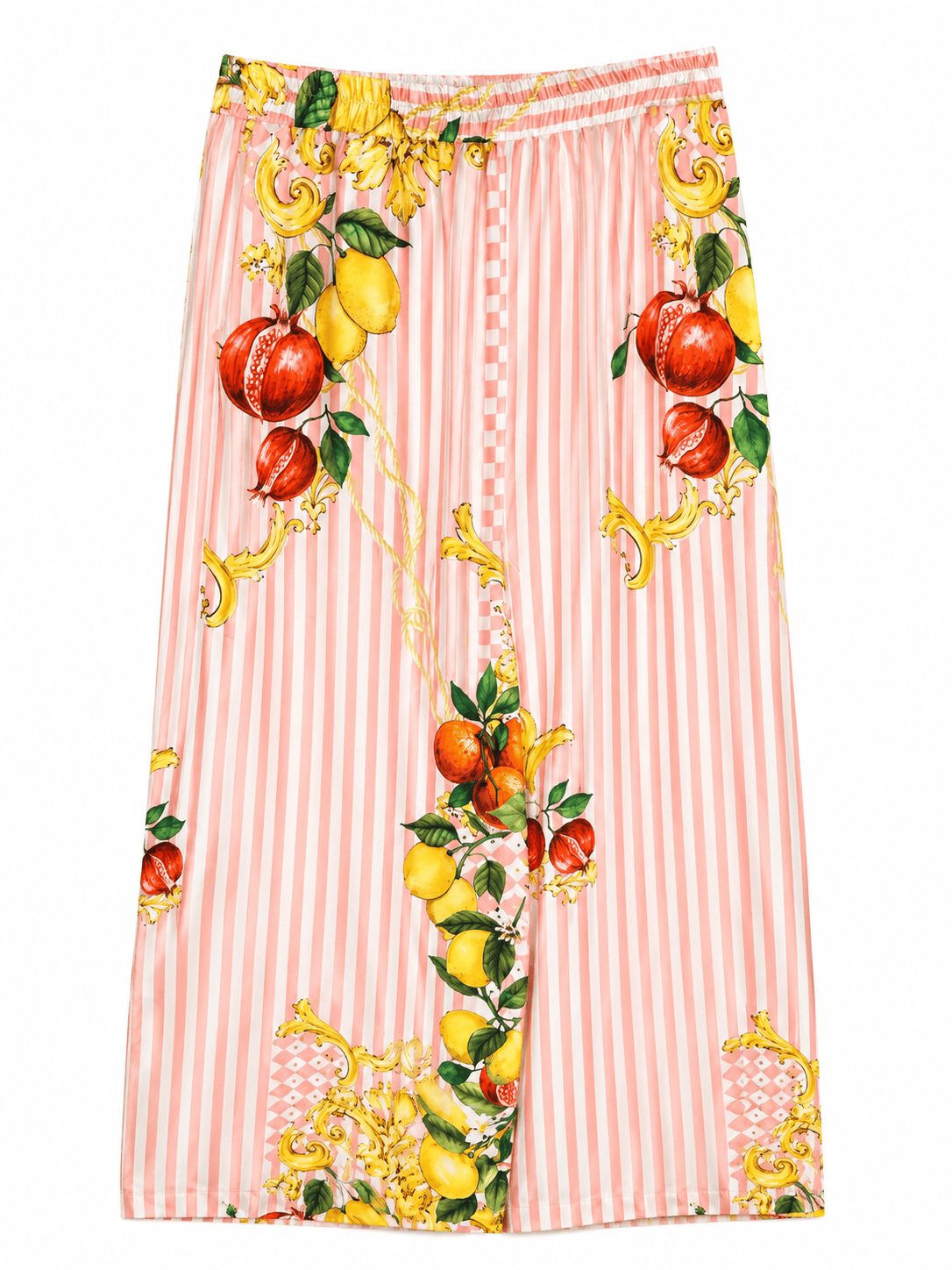 Maison Clad TROUSER PLACEMENT STRIPES LEMON PINK YELLOW MCL11777