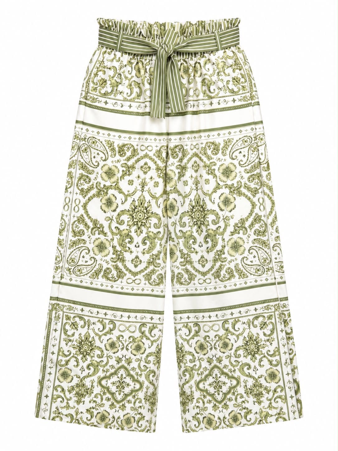 TROUSER SAILOR PINSTRIPES MOSAIC OLIVE MCL12798