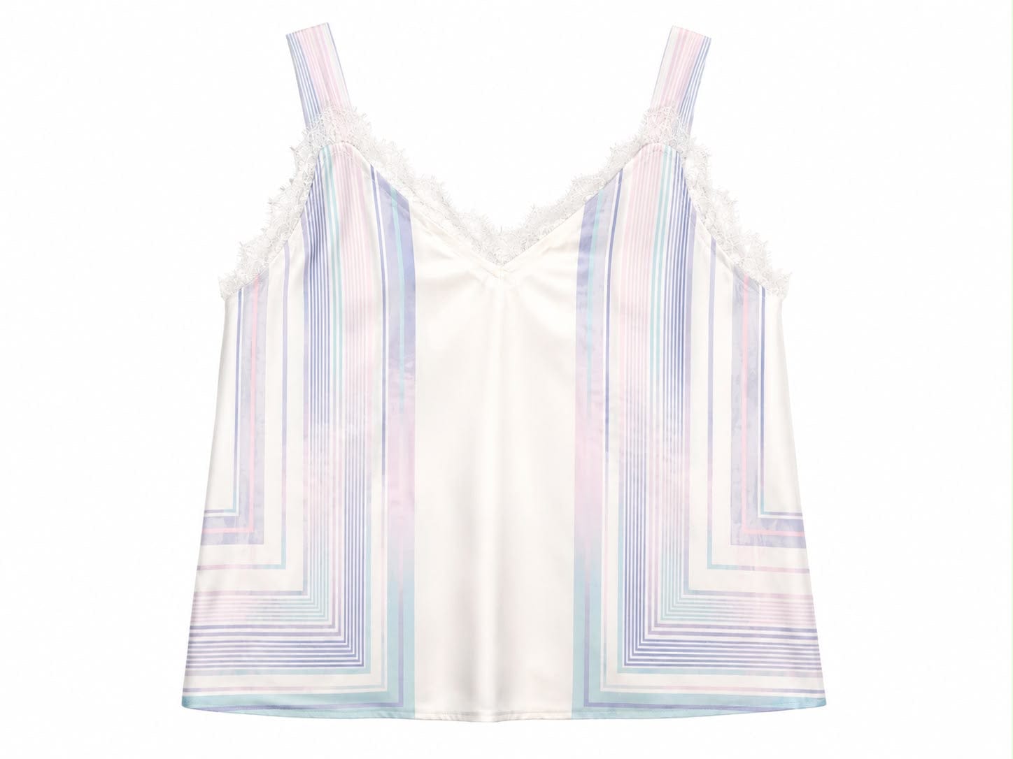 Maison Clad V TOP STRIPES SQUARES LACE PIPPING MCL12805