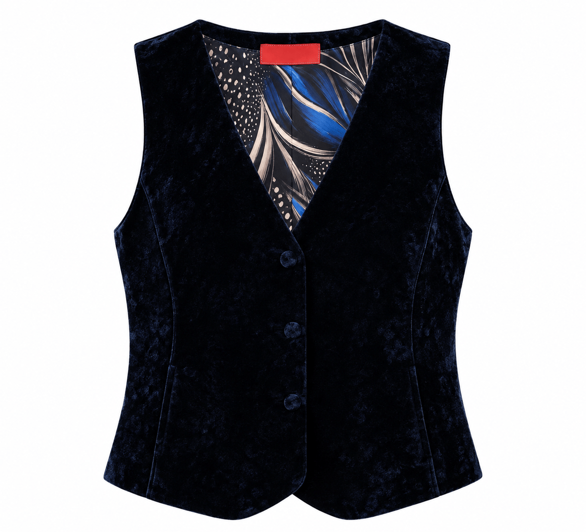 WAISTCOAT VELVET NIGHT BLUE PLUME LINING MCL13476